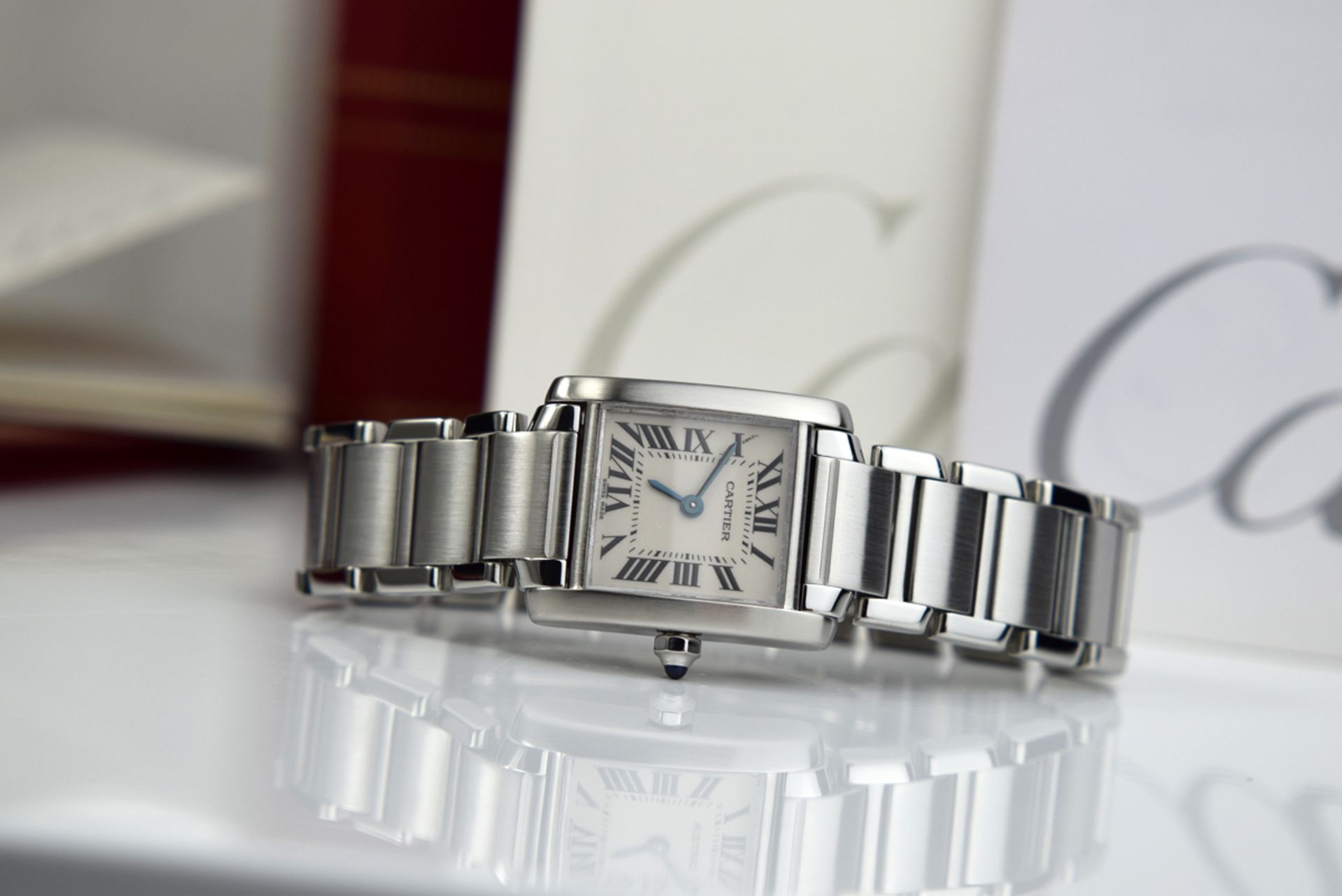 CARTIER - TANK FRANCAISE / STEEL - '2384' - Image 6 of 10