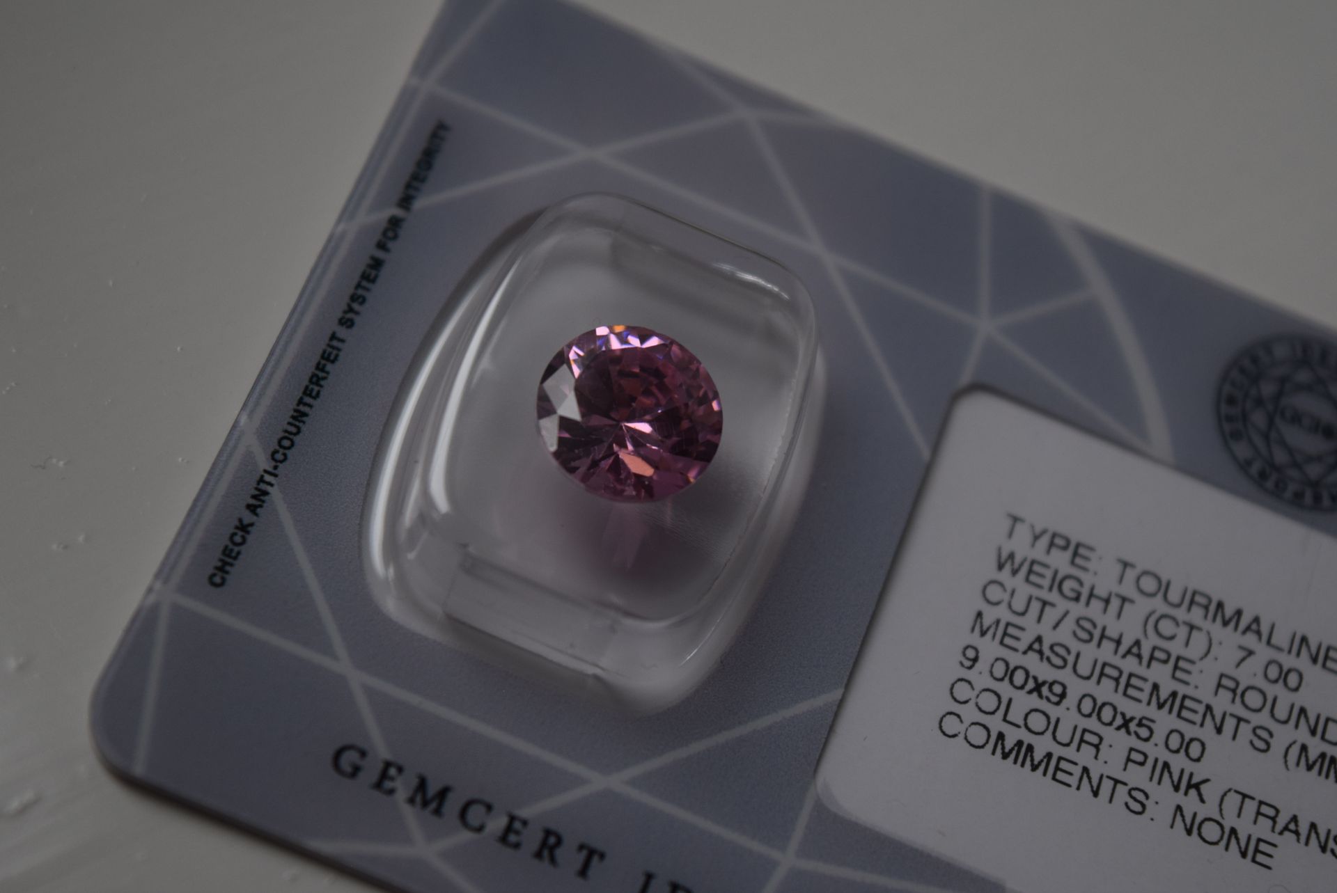 7.00CT PINK TOURMALINE - Image 2 of 2