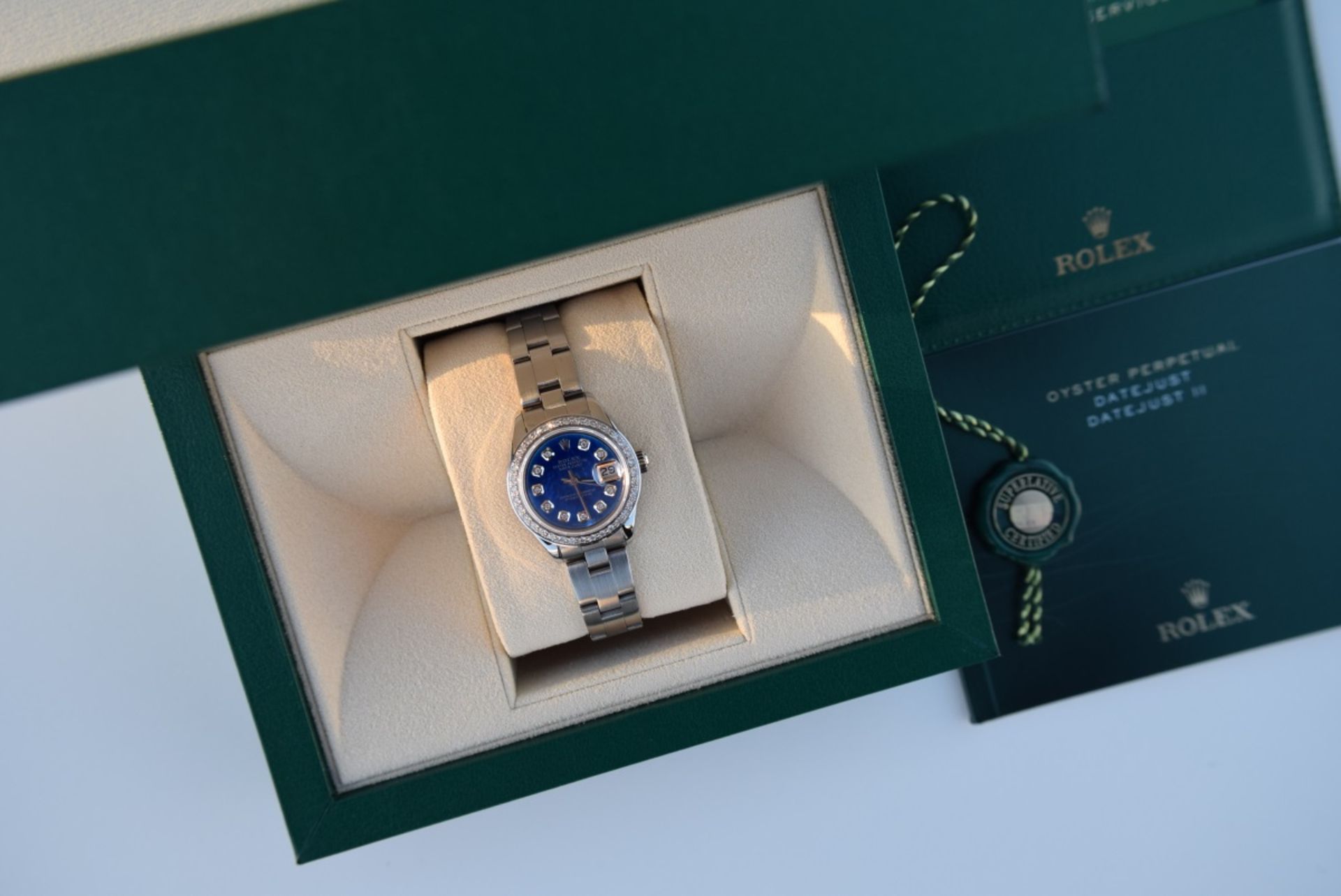 *Diamond* Rolex 'Lady' DateJust 26 - Blue Pearl - Image 3 of 12