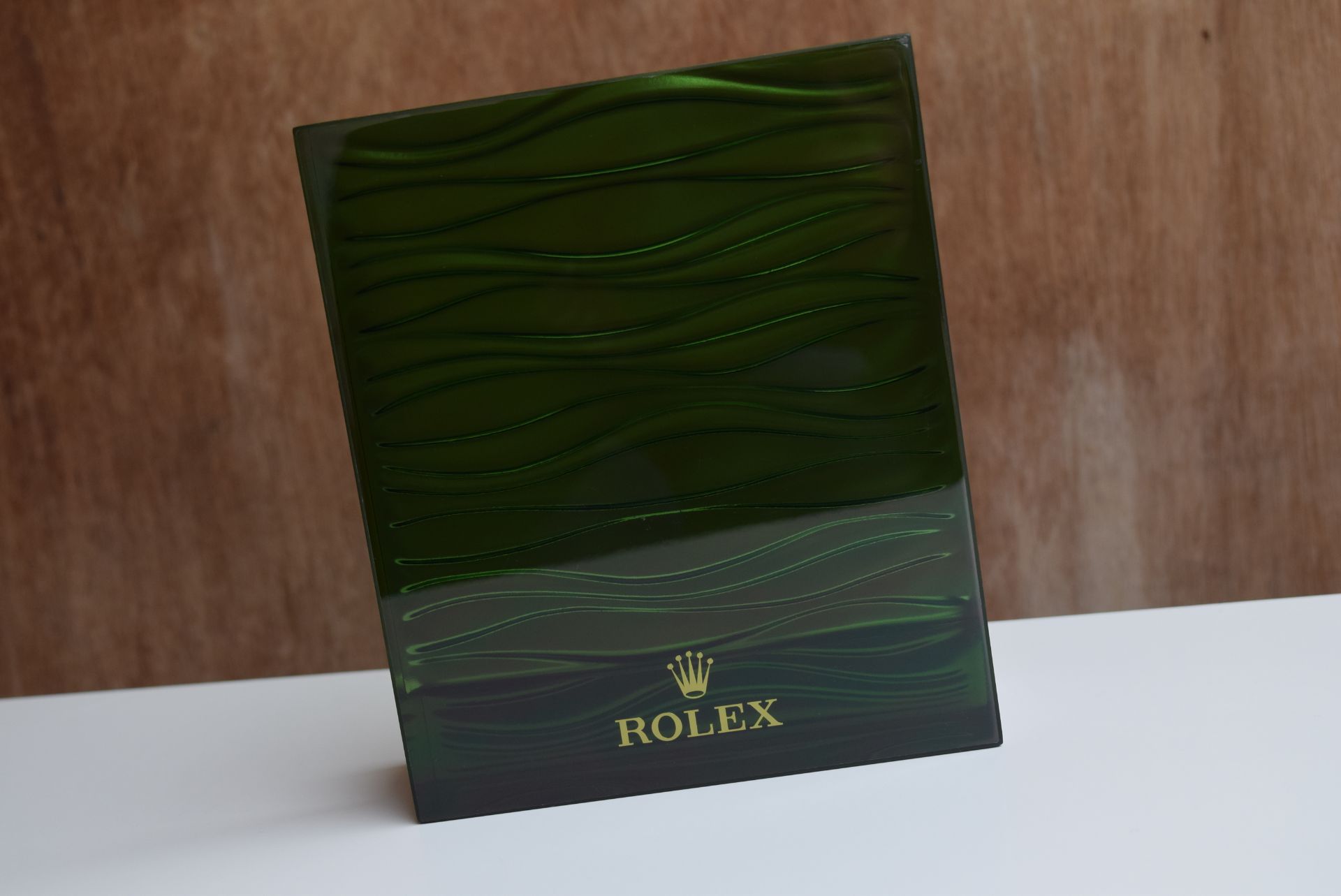 Rare Rolex Green Wave Design Dealer Shop Display - Image 3 of 4