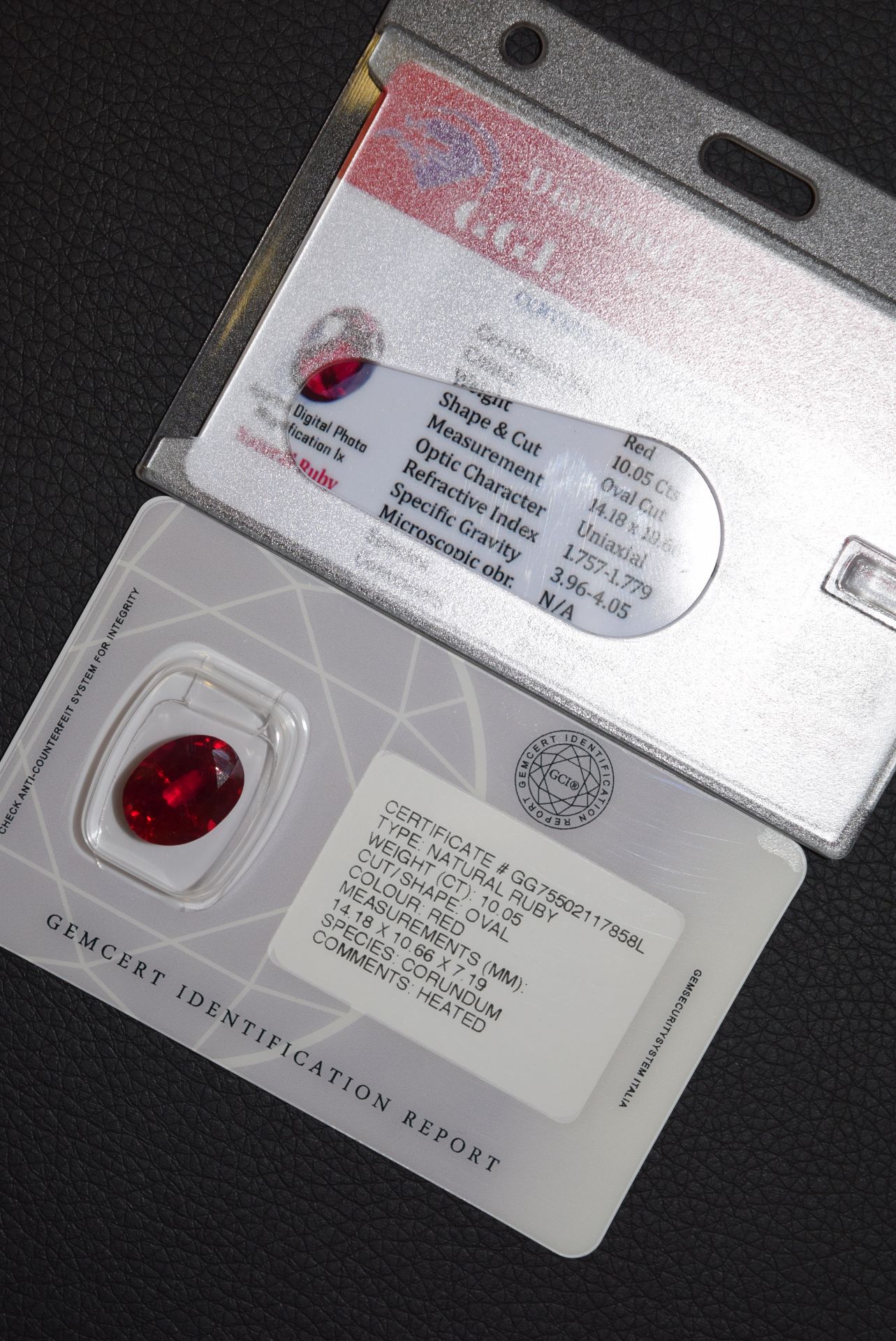 10.05 CT RUBY (GGL/ GCIR CERTIFICATION/ REPORT) - Image 2 of 5
