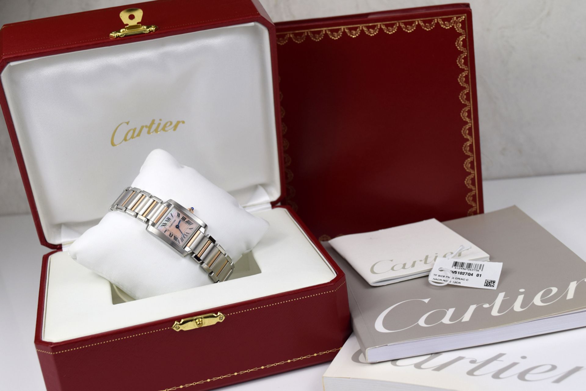 CARTIER - 18K ROSE GOLD & STEEL 'TANK' - W51027Q4 - Image 3 of 12