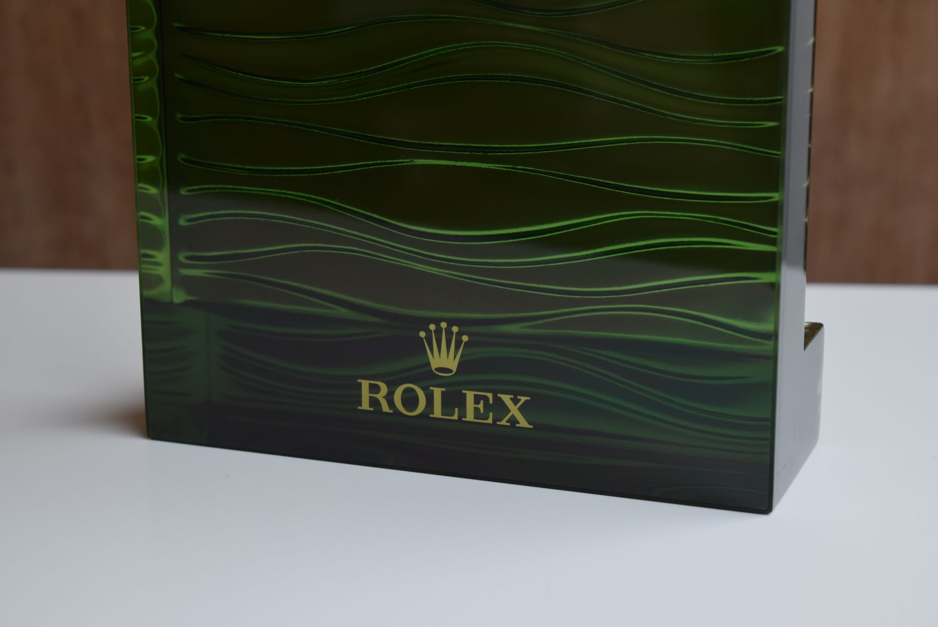 Rare Rolex Green Wave Design Dealer Shop Display - Image 4 of 4