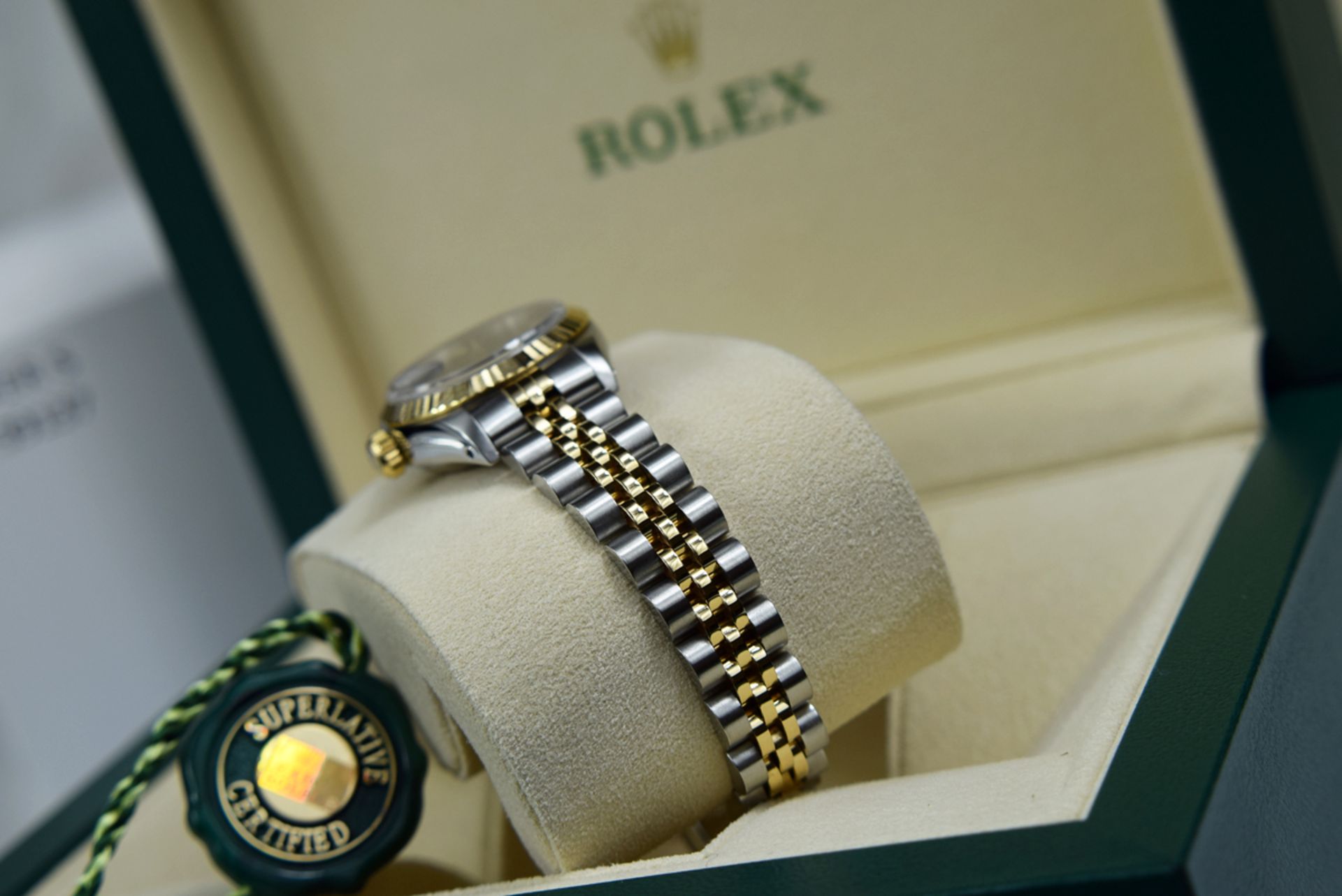 ROLEX Datejust (Ladies) in Steel and 18k Gold w/ *RARE Diamond Dial - Image 9 of 10