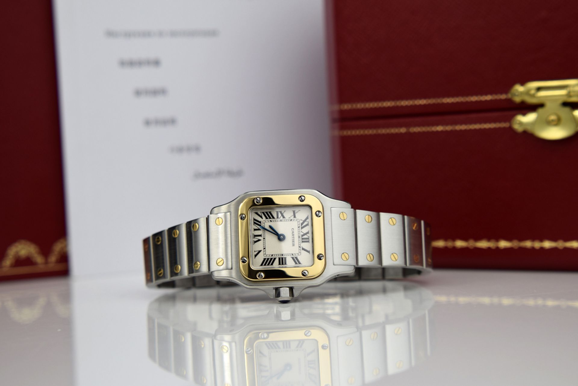 2010' - CARTIER SANTOS GALBEE - (W20012C4) - 18K GOLD AND STEEL - Image 5 of 9