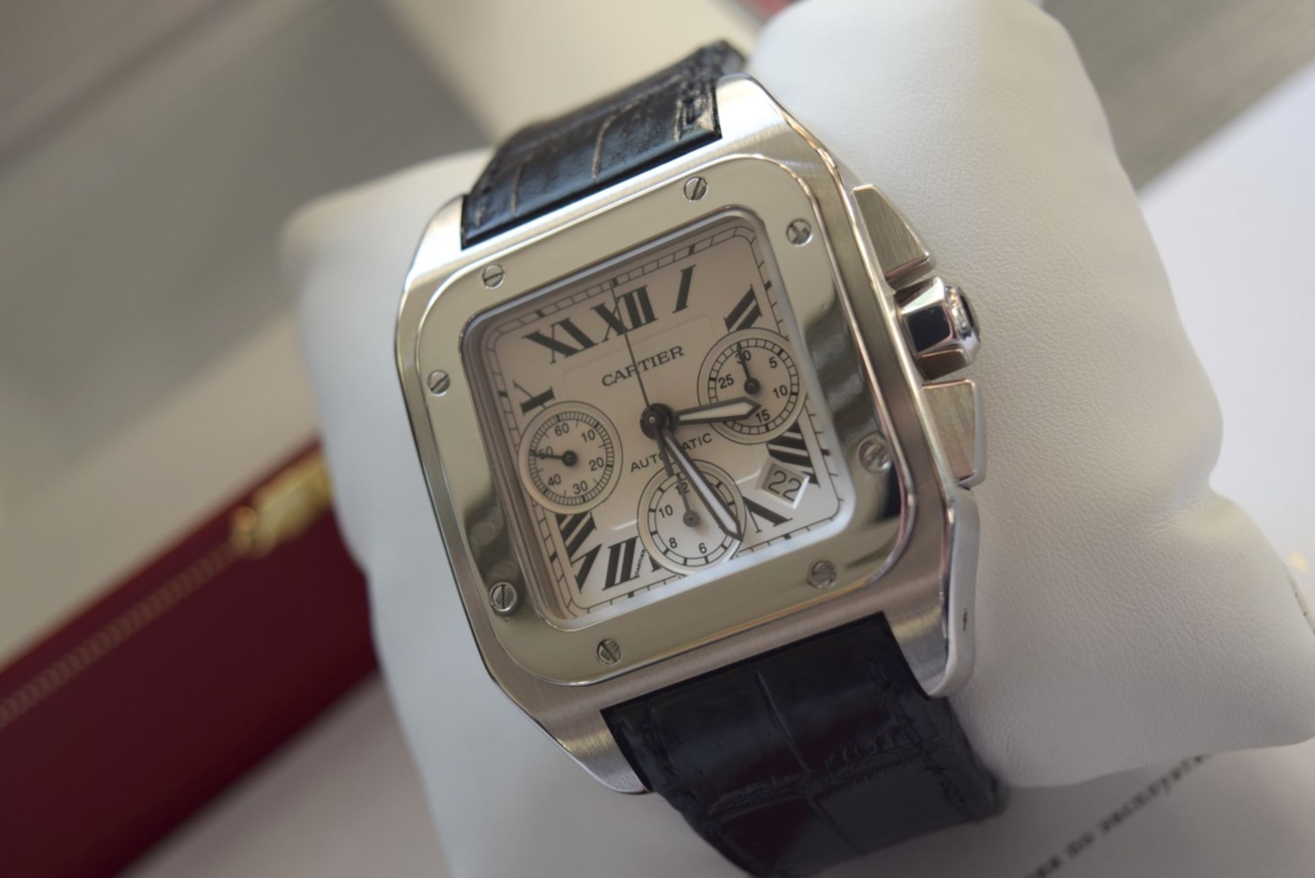 Steel Cartier Santos 100 XL Chronograph W20090X8 - Image 4 of 10