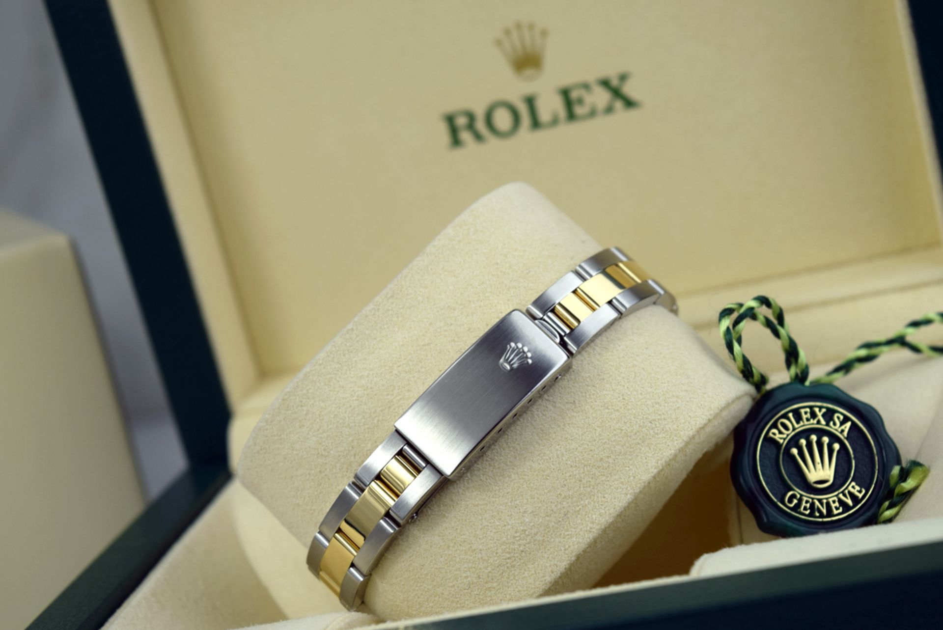 ROLEX Oyster Perpetual - 18k Gold & Steel - Light Champagne Dial - Image 6 of 10