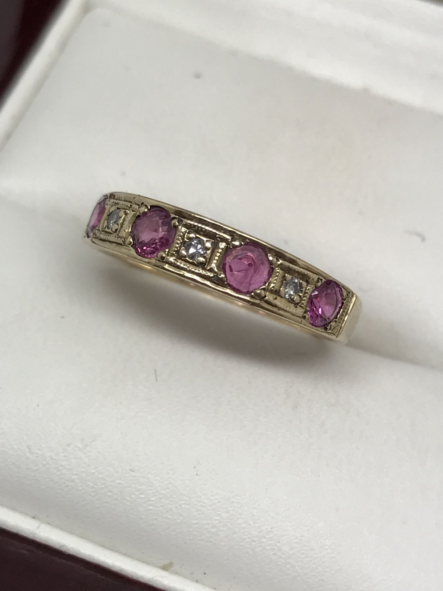 9ct GOLD RUBY & DIAMOND RING - Image 2 of 2