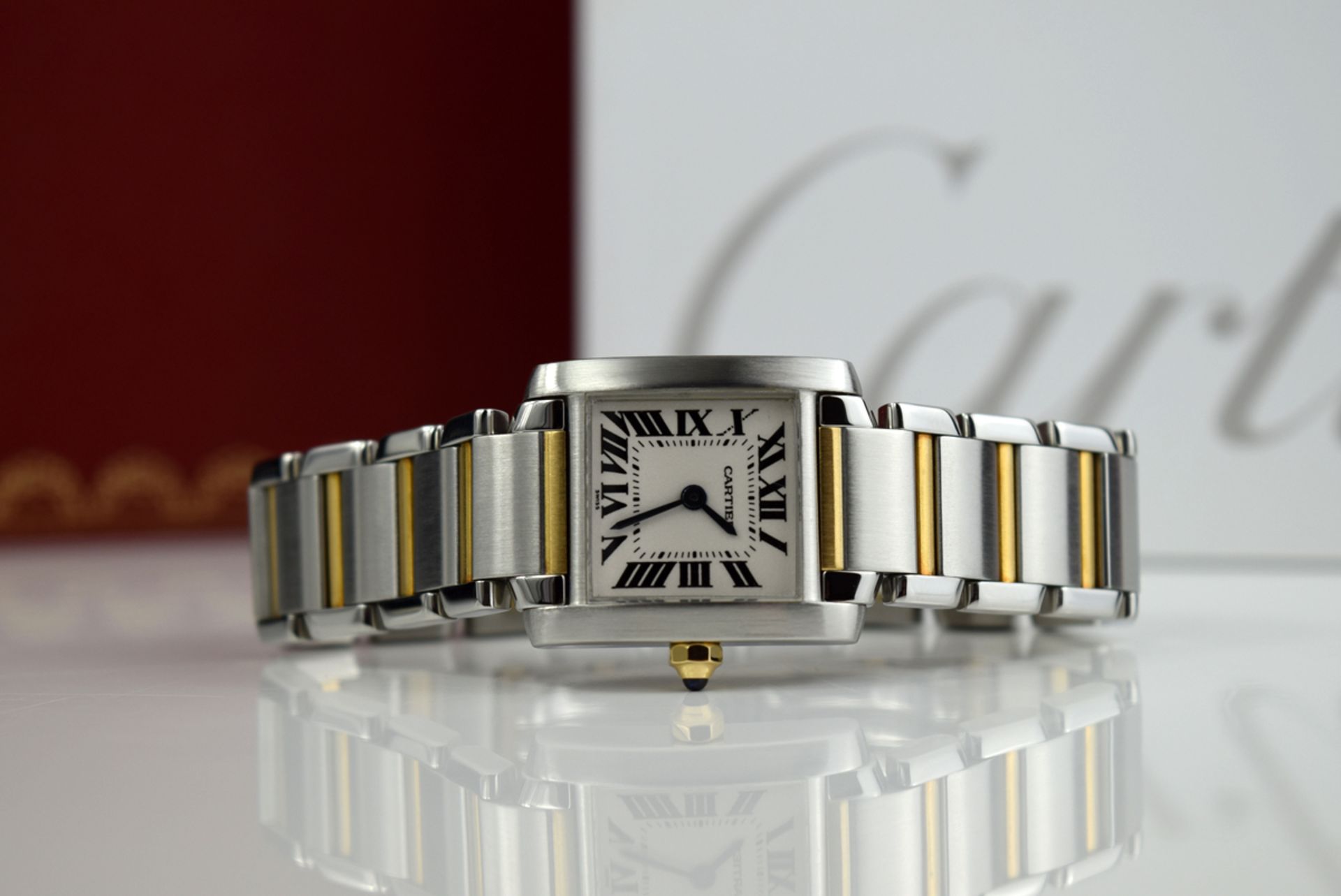 CARTIER TANK FRANCAISE - 18K GOLD & STEEL - W51007Q4 / 2300 - Image 11 of 12