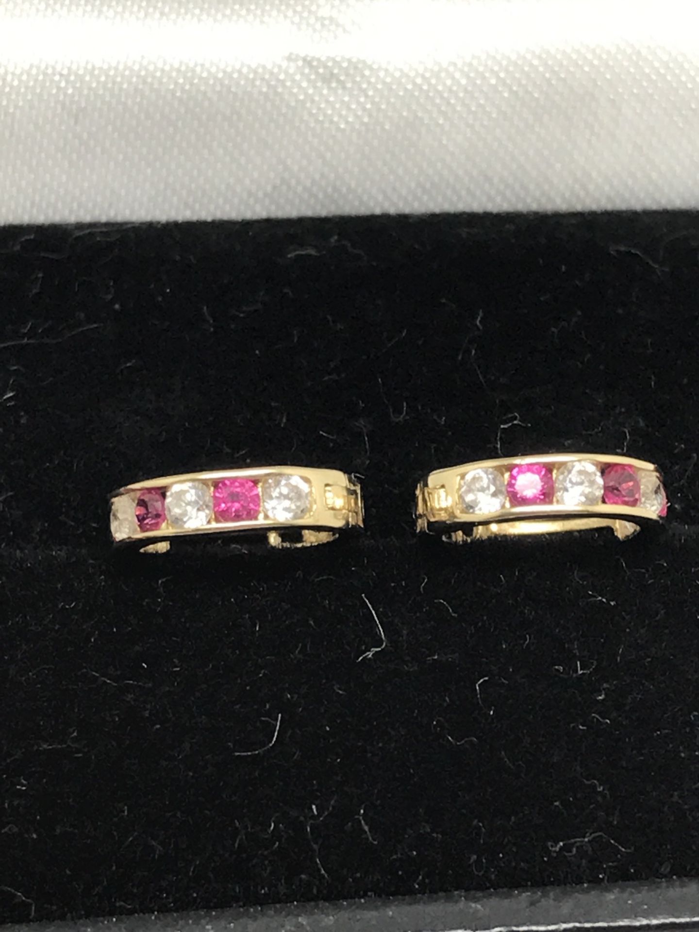 9ct GOLD RUBY EARRINGS