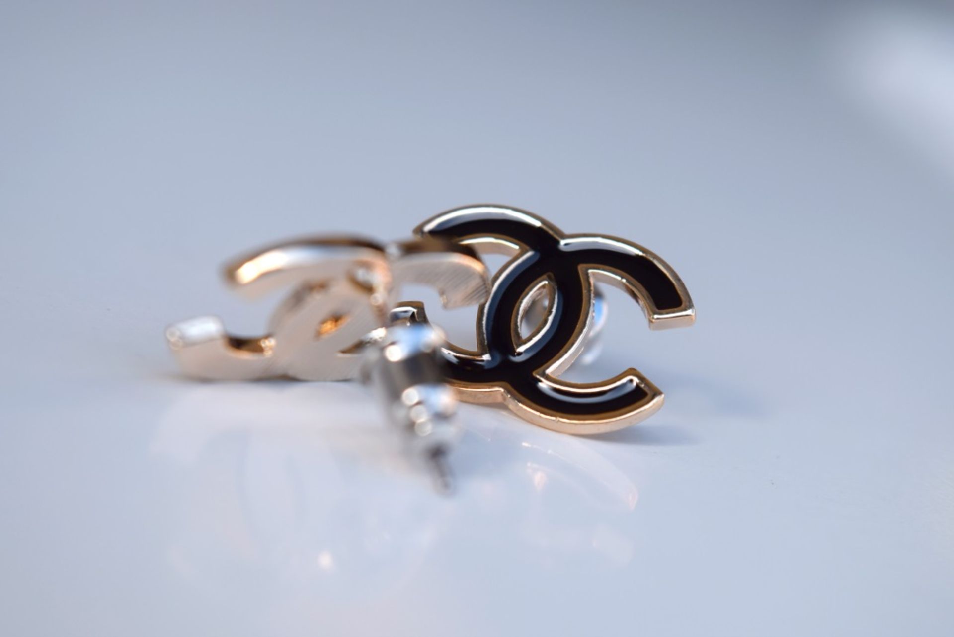 18K GOLD (IP) CC Logo Ear Studs/ Earrings