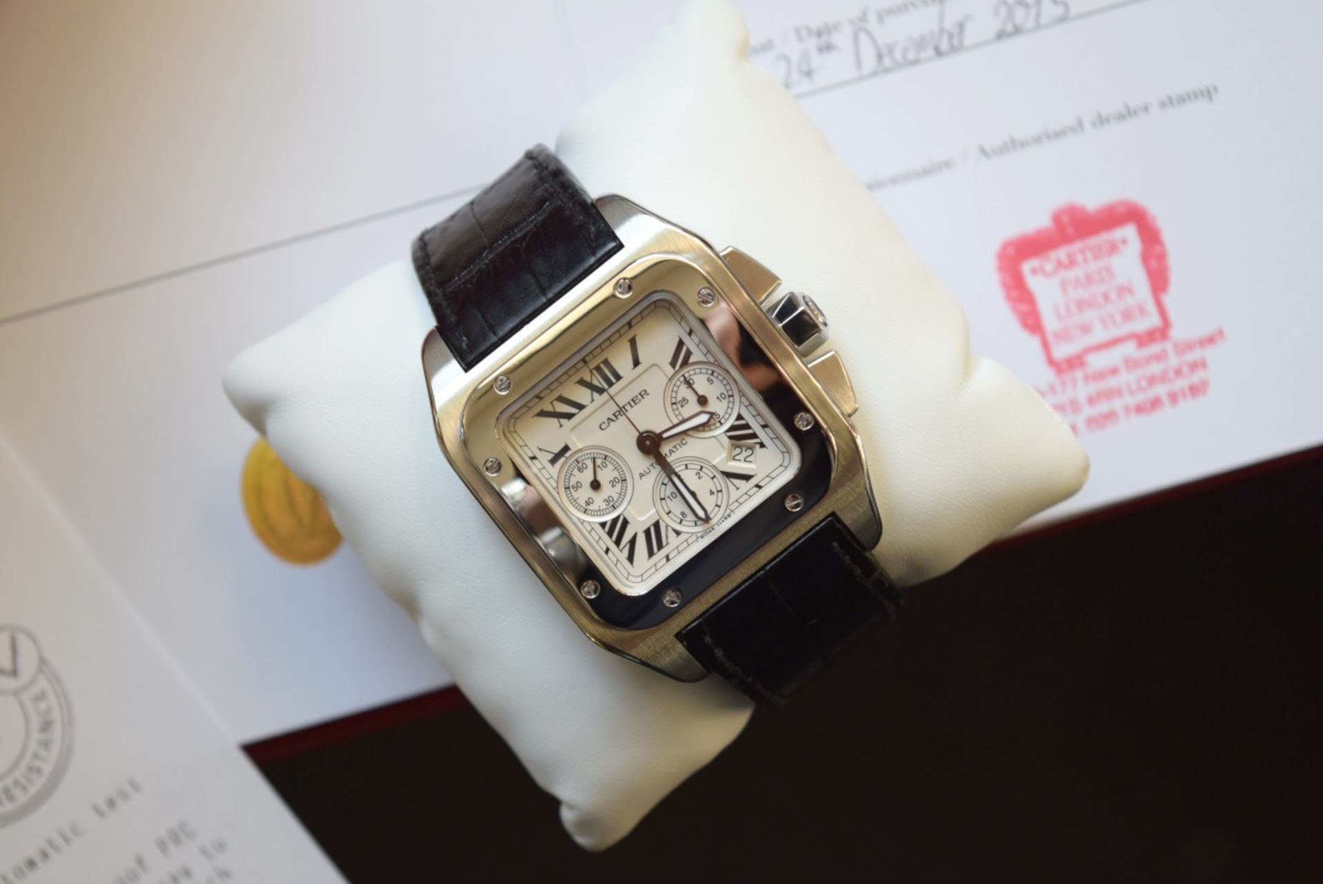 Steel Cartier Santos 100 XL Chronograph W20090X8 - Image 2 of 10