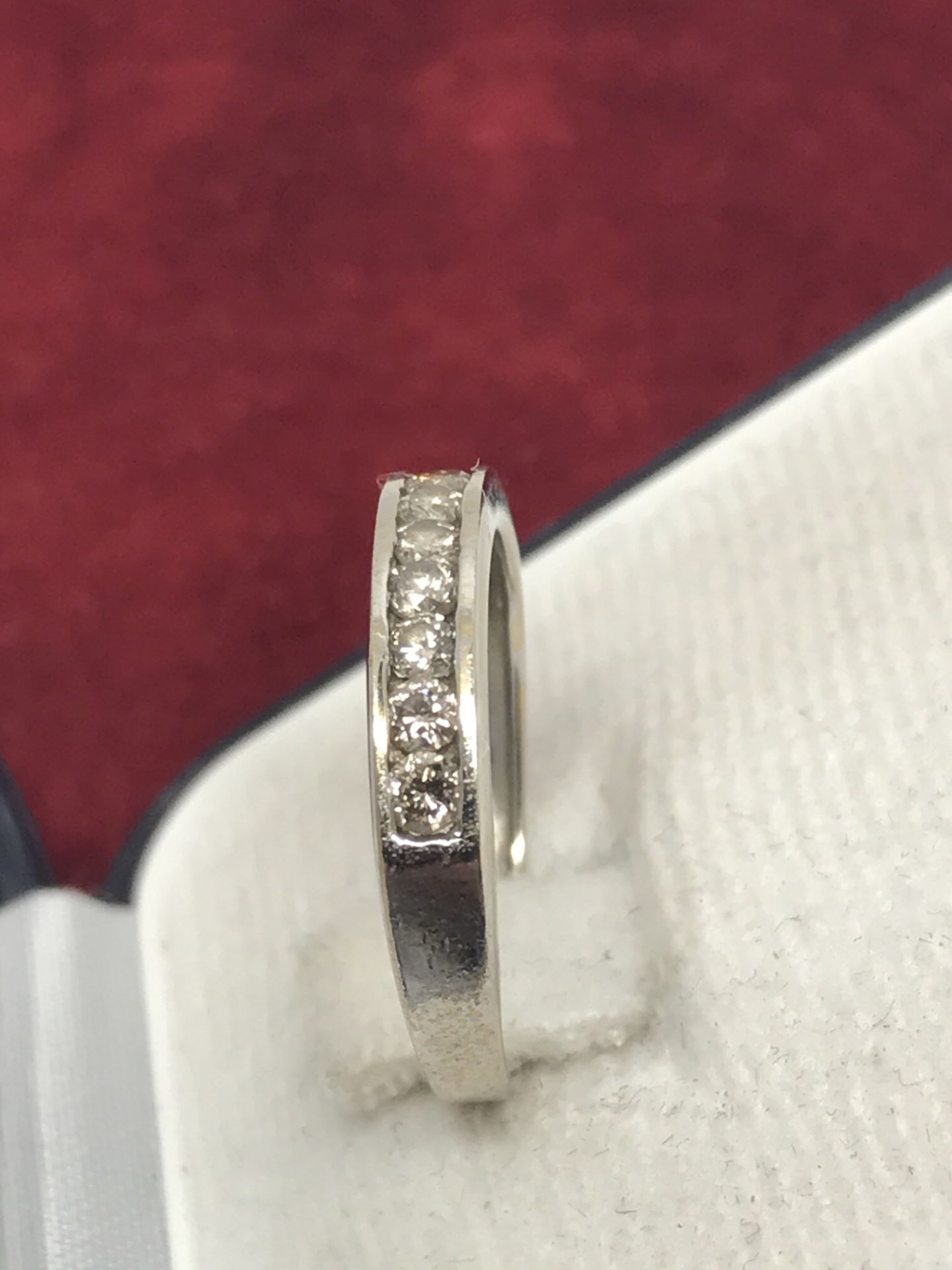 9ct GOLD CHANNEL SET DIAMOND 1/2 ETERNITY RING - Image 3 of 3