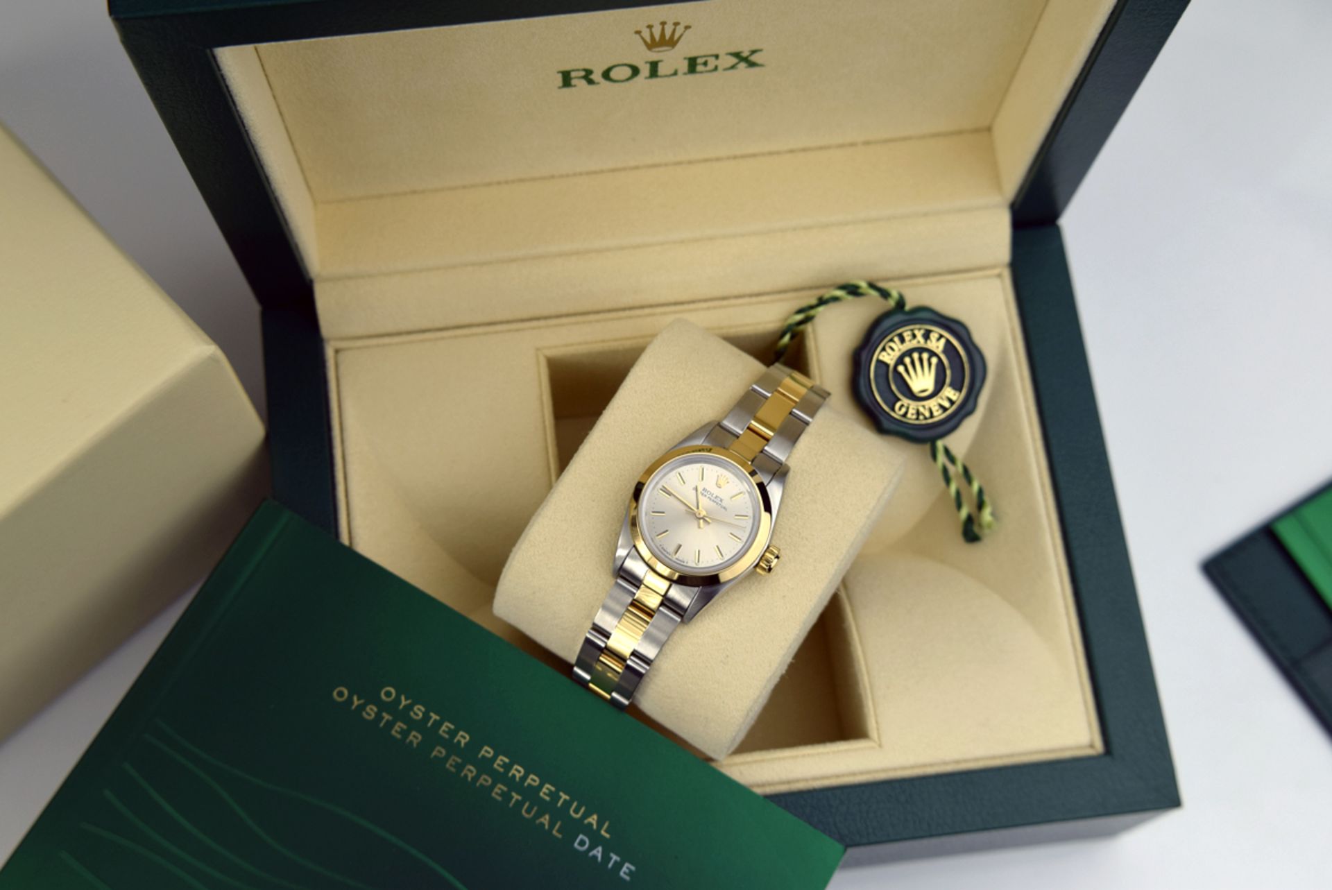 ROLEX Oyster Perpetual - 18k Gold & Steel - Light Champagne Dial