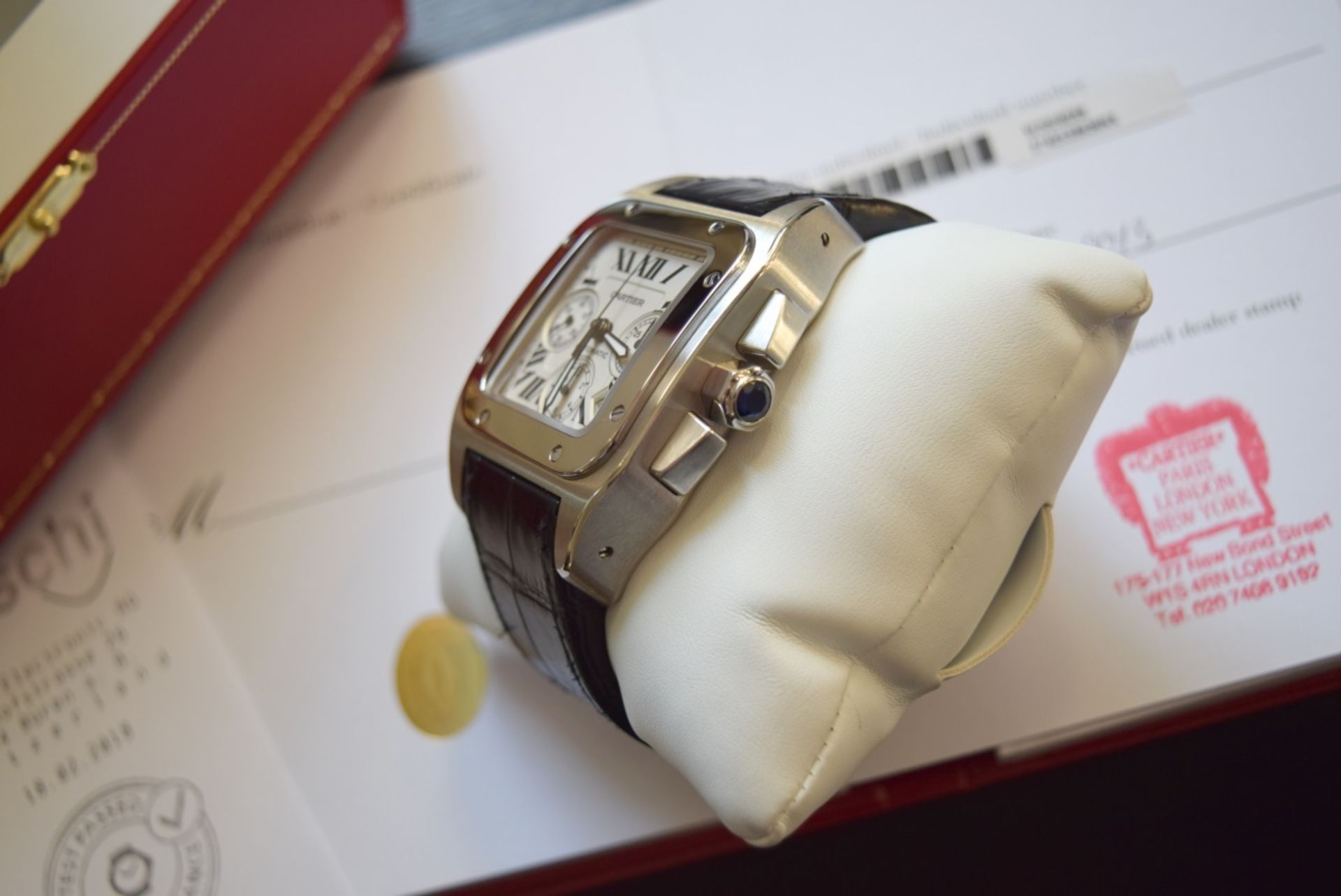 Steel Cartier Santos 100 XL Chronograph W20090X8 - Image 8 of 10