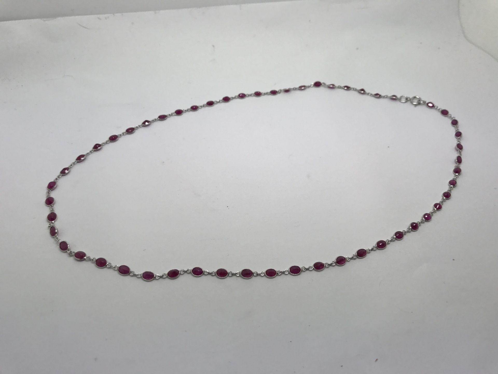 FINE 14ct GOLD PINK SAPPHIRE NECKLACE 10.00cts +