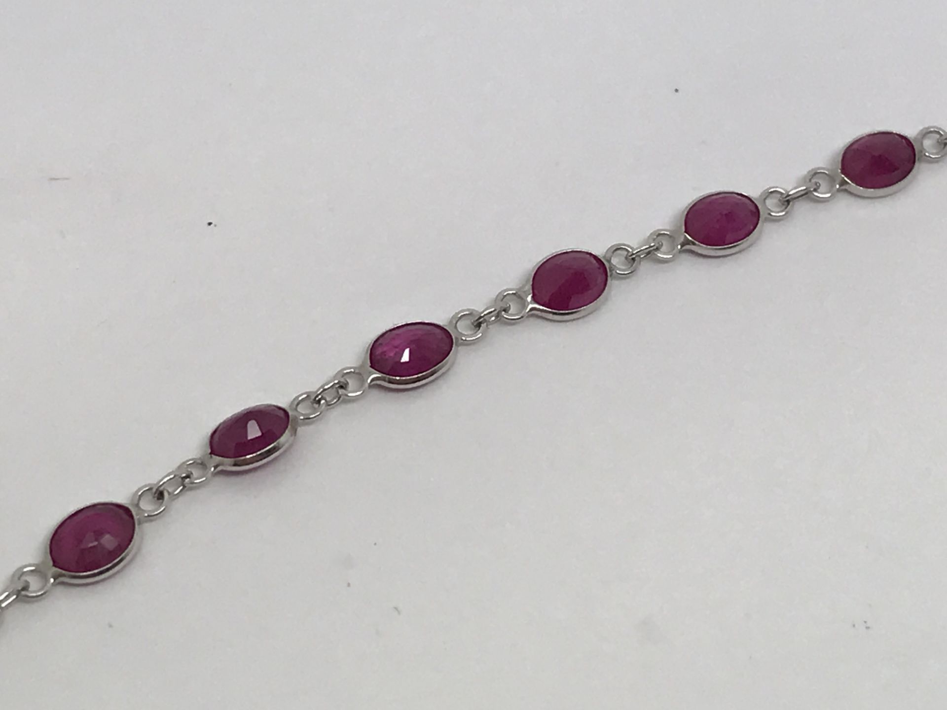 FINE 14ct GOLD PINK SAPPHIRE NECKLACE 10.00cts + - Image 3 of 3