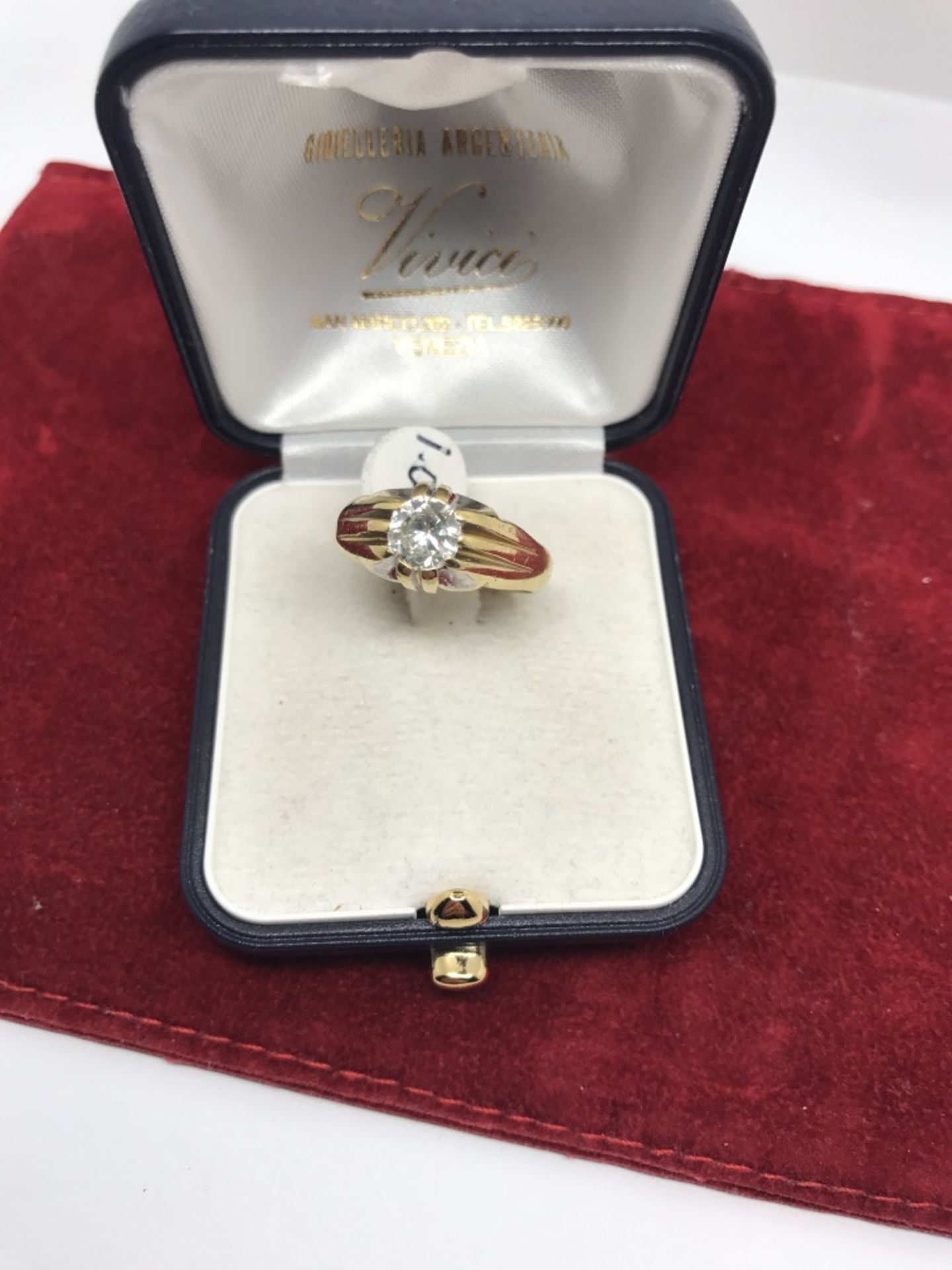 GENTS 1.07ct SOLITAIRE 18ct GOLD RING - Image 2 of 2