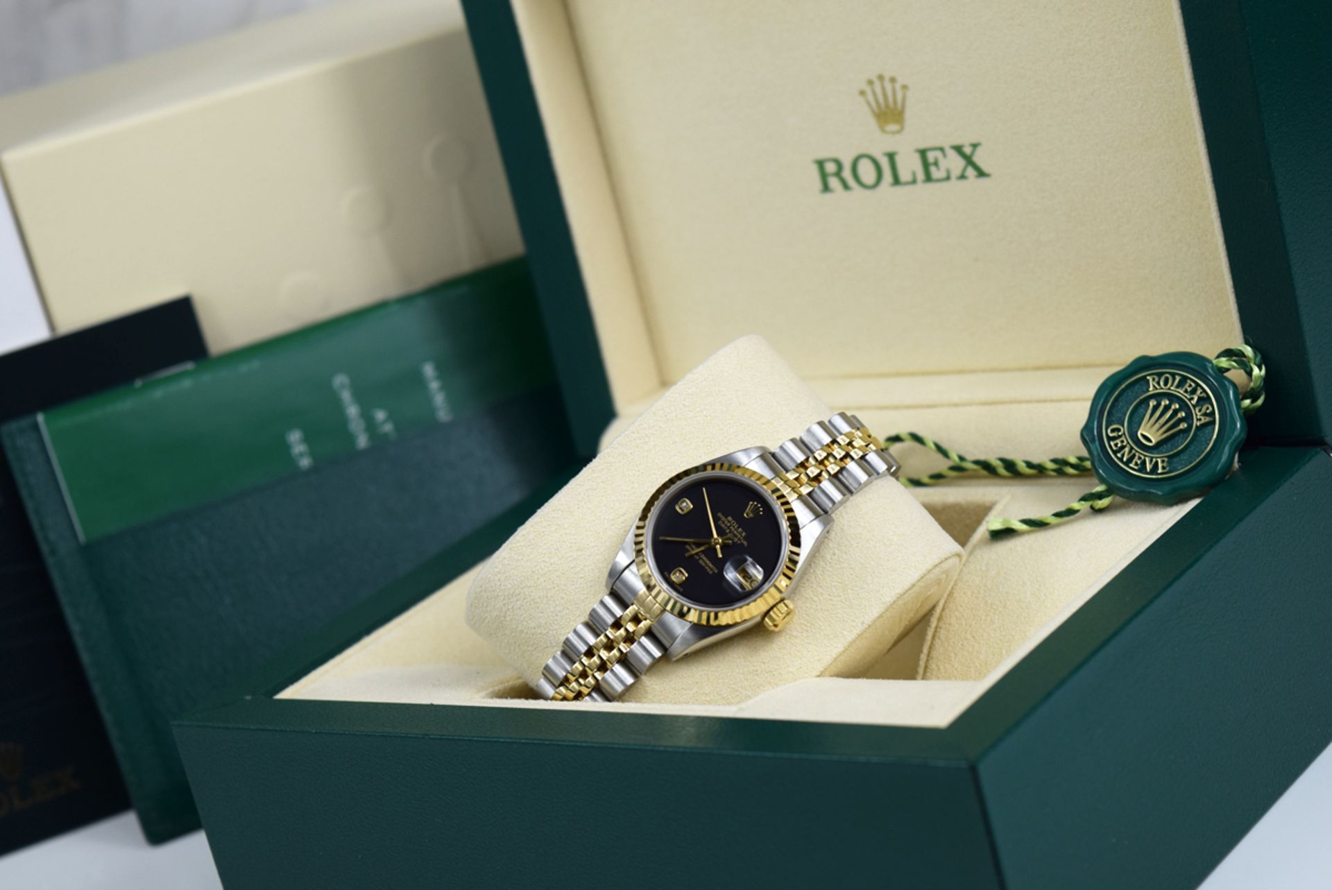 ROLEX 'LADY DATEJUST' 26MM - STEEL & 18K GOLD WITH ✦ RARE DIAMOND DIAL