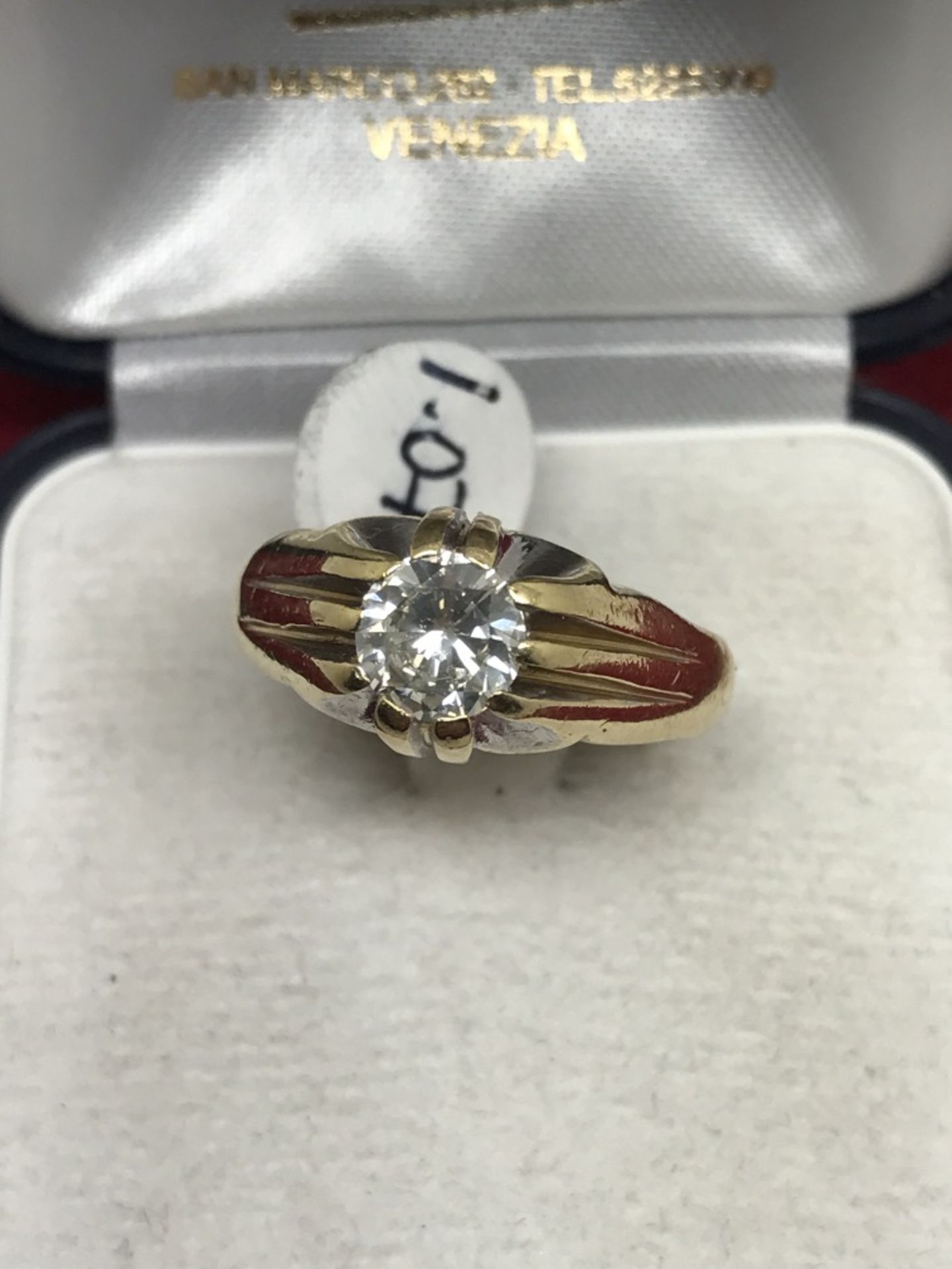 GENTS 1.07ct SOLITAIRE 18ct GOLD RING