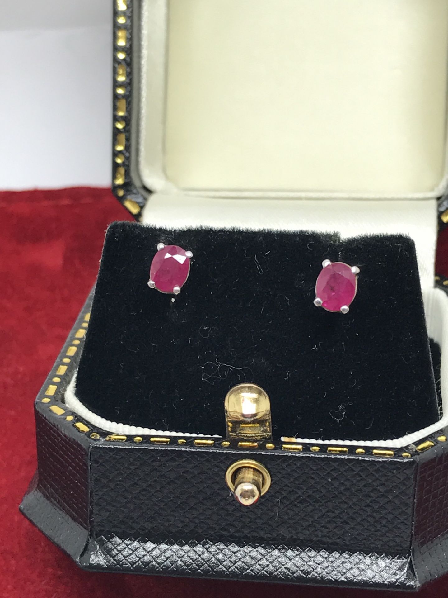 14ct GOLD PINK SAPPHIRE EARRINGS