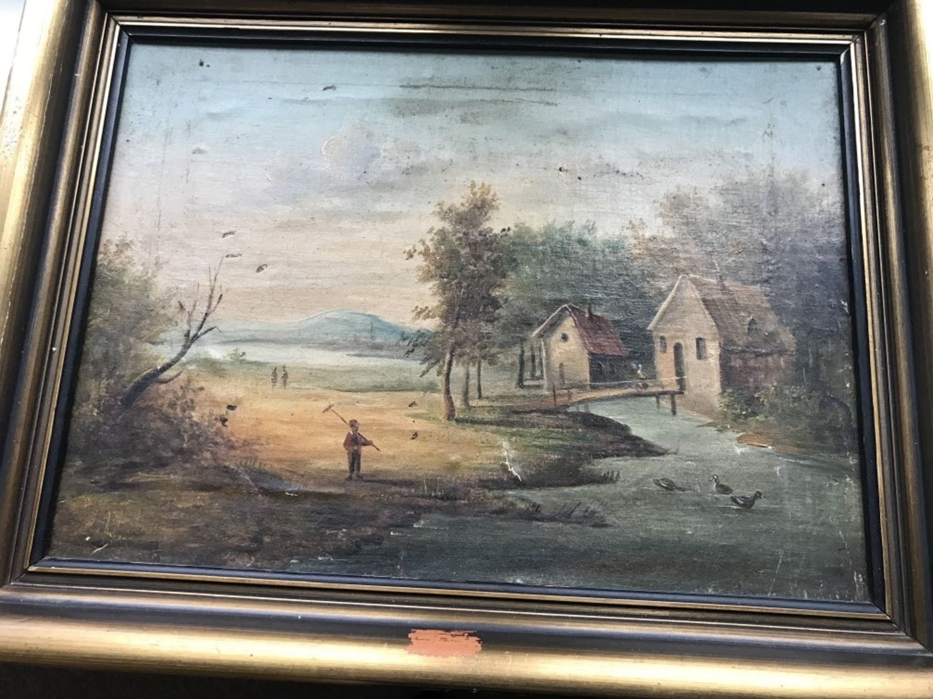 OLD FRAMED PAINTING