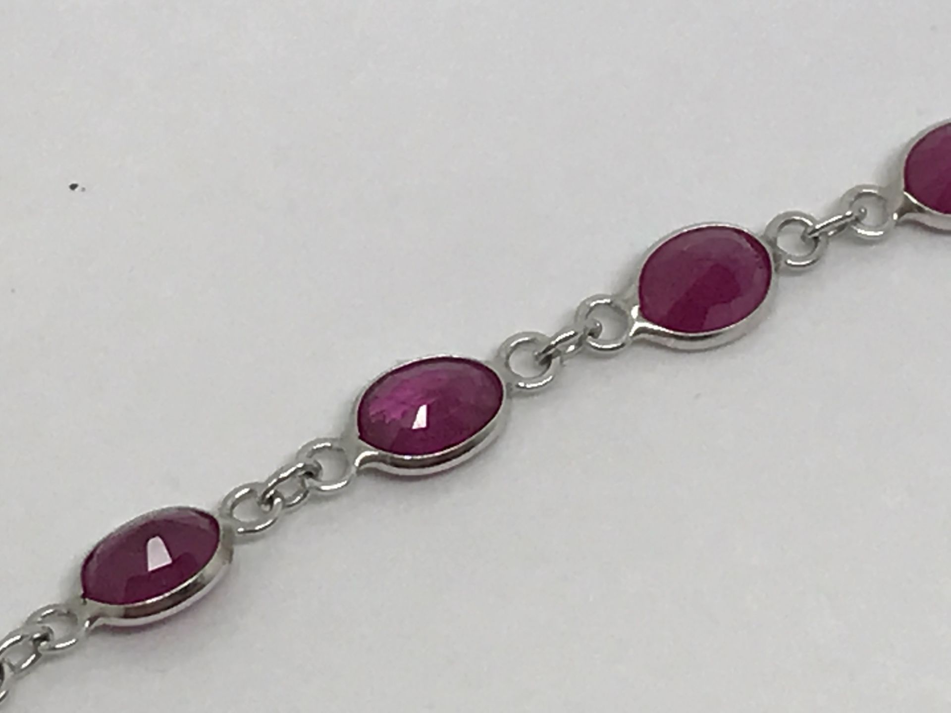 FINE 14ct GOLD PINK SAPPHIRE NECKLACE 10.00cts + - Image 2 of 3