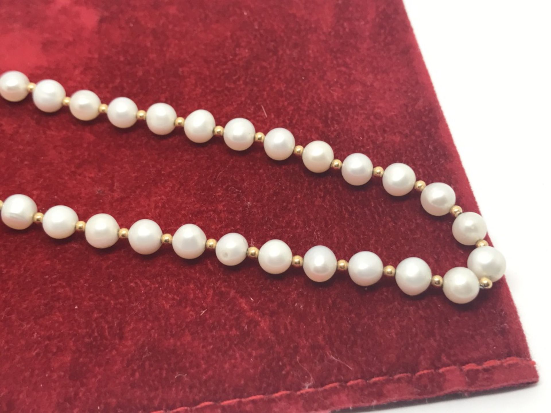 PEARL & GOLD NECKLACE - Image 2 of 3