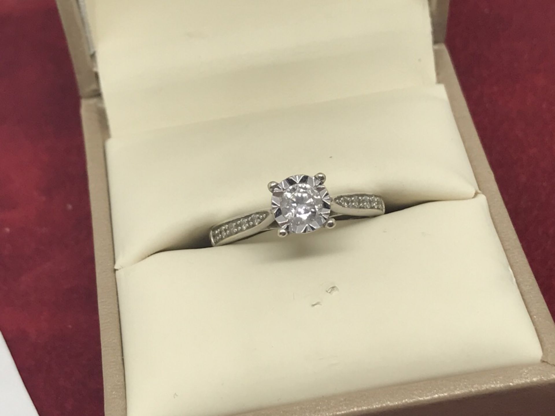 FRASER HEART DIAMOND SOLITAIRE RING WITH RECEIPT - Image 2 of 3