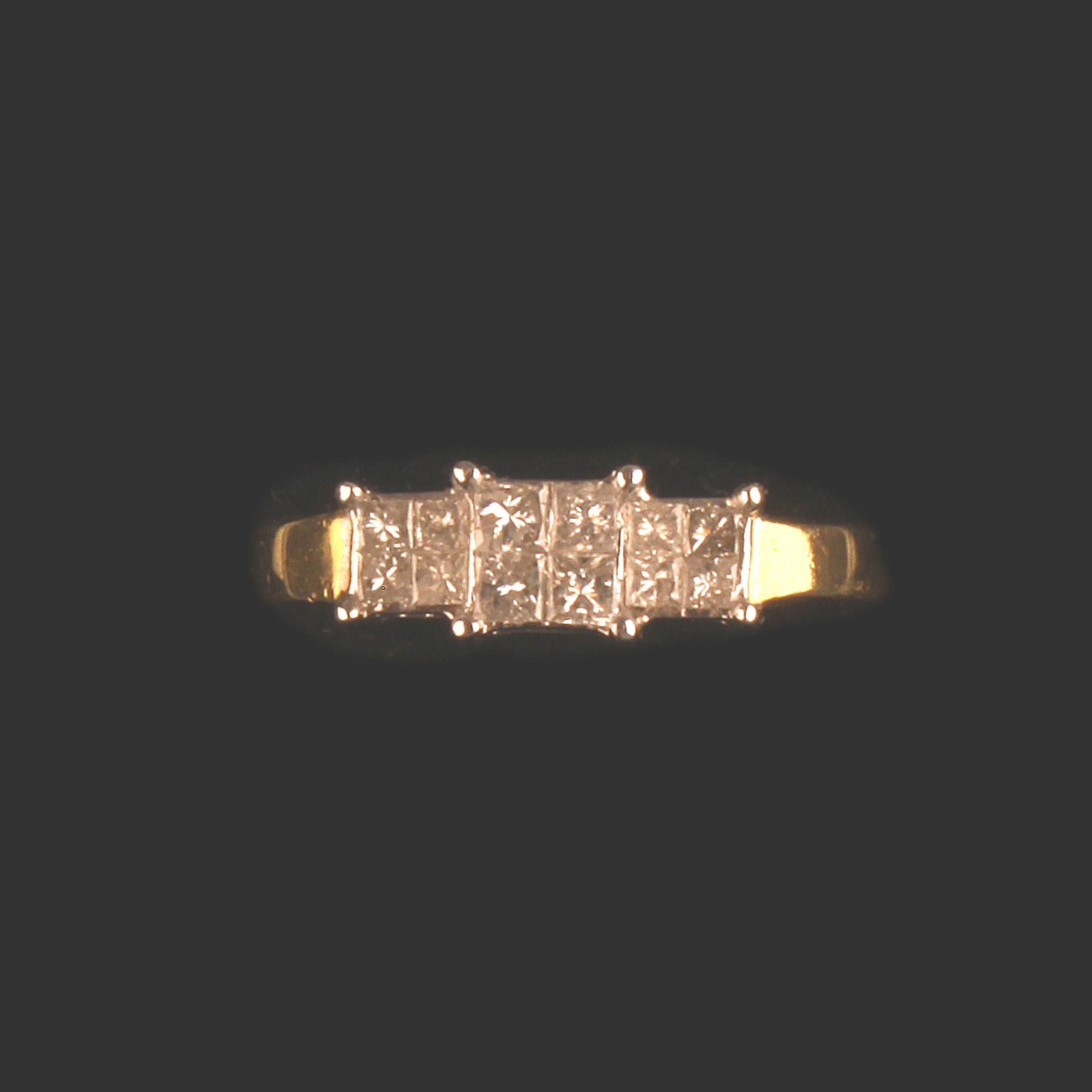 ART DECO STYLE 18ct GOLD DIAMOND RING - Image 5 of 5