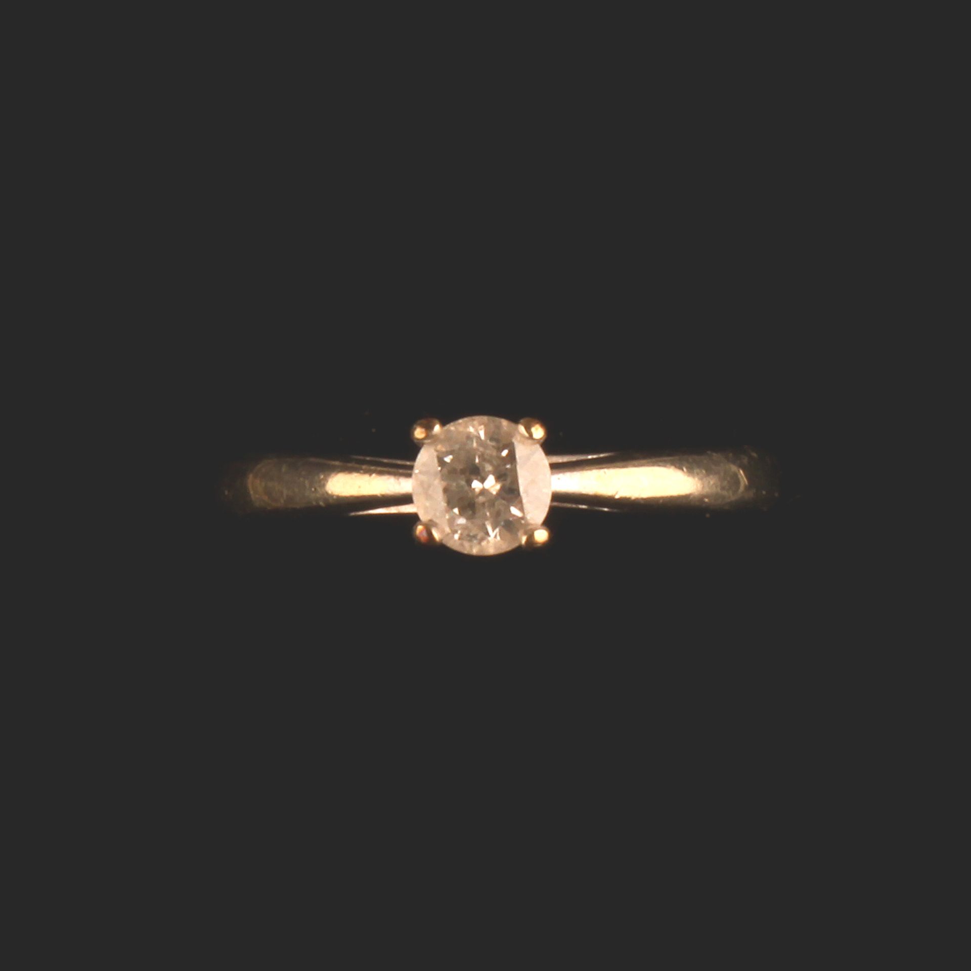 0.50ct DIAMOND SOLITAIRE RING SET IN 9ct GOLD SIZE Q - Image 4 of 5