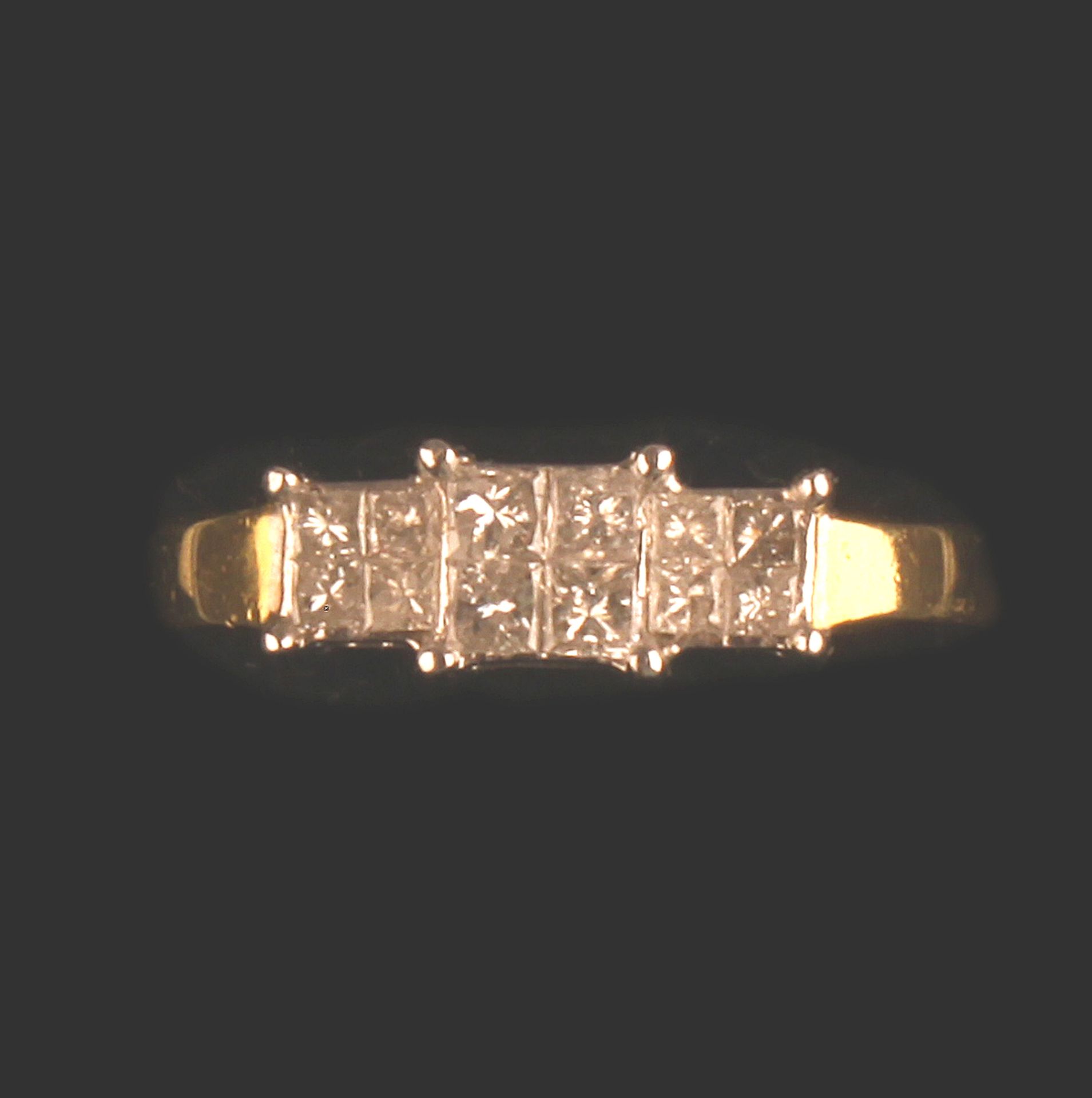 ART DECO STYLE 18ct GOLD DIAMOND RING - Image 4 of 5