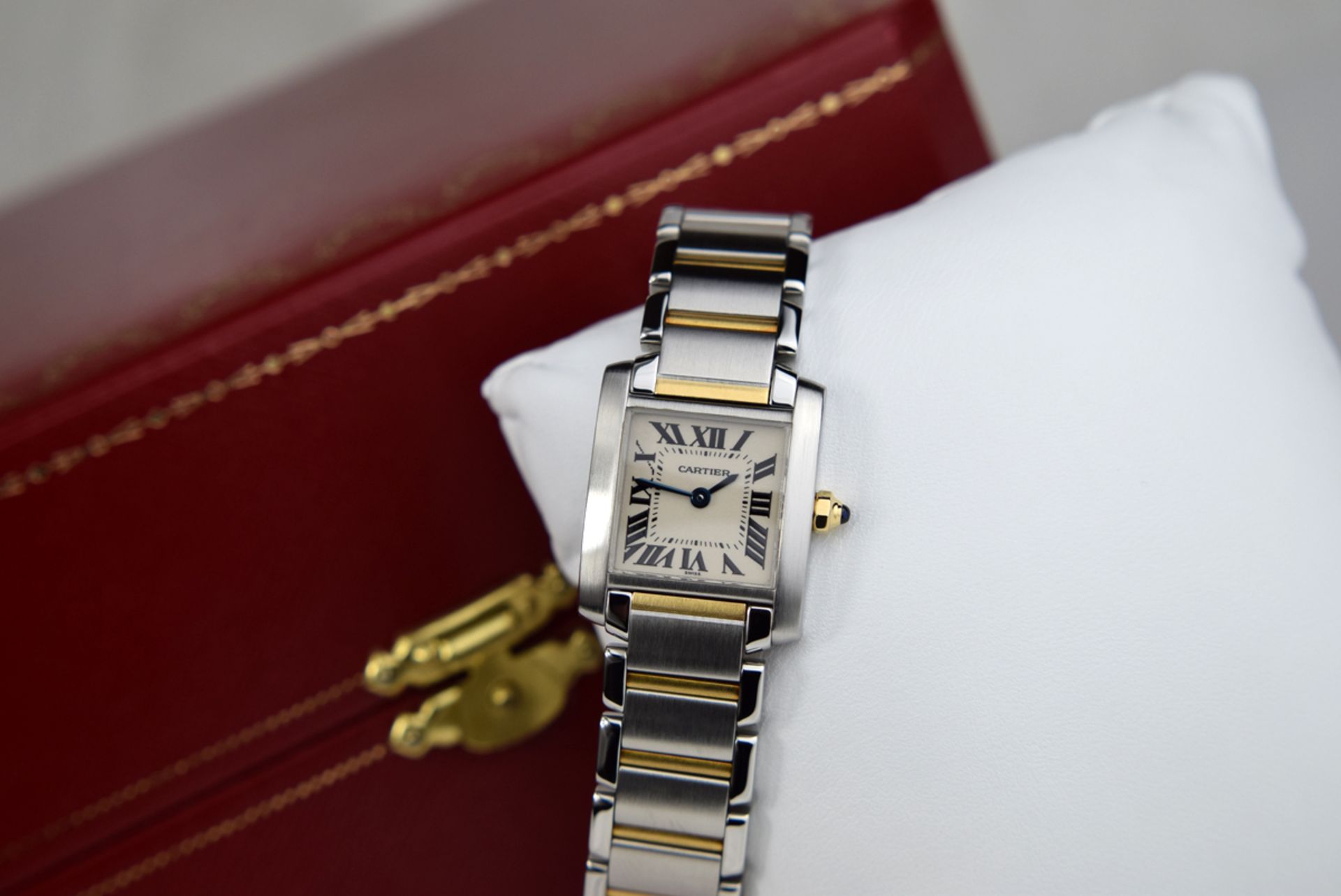 CARTIER 18K GOLD & STEEL FRANCAISE 'TANK' - W51007Q4 / 2300 - Image 2 of 10