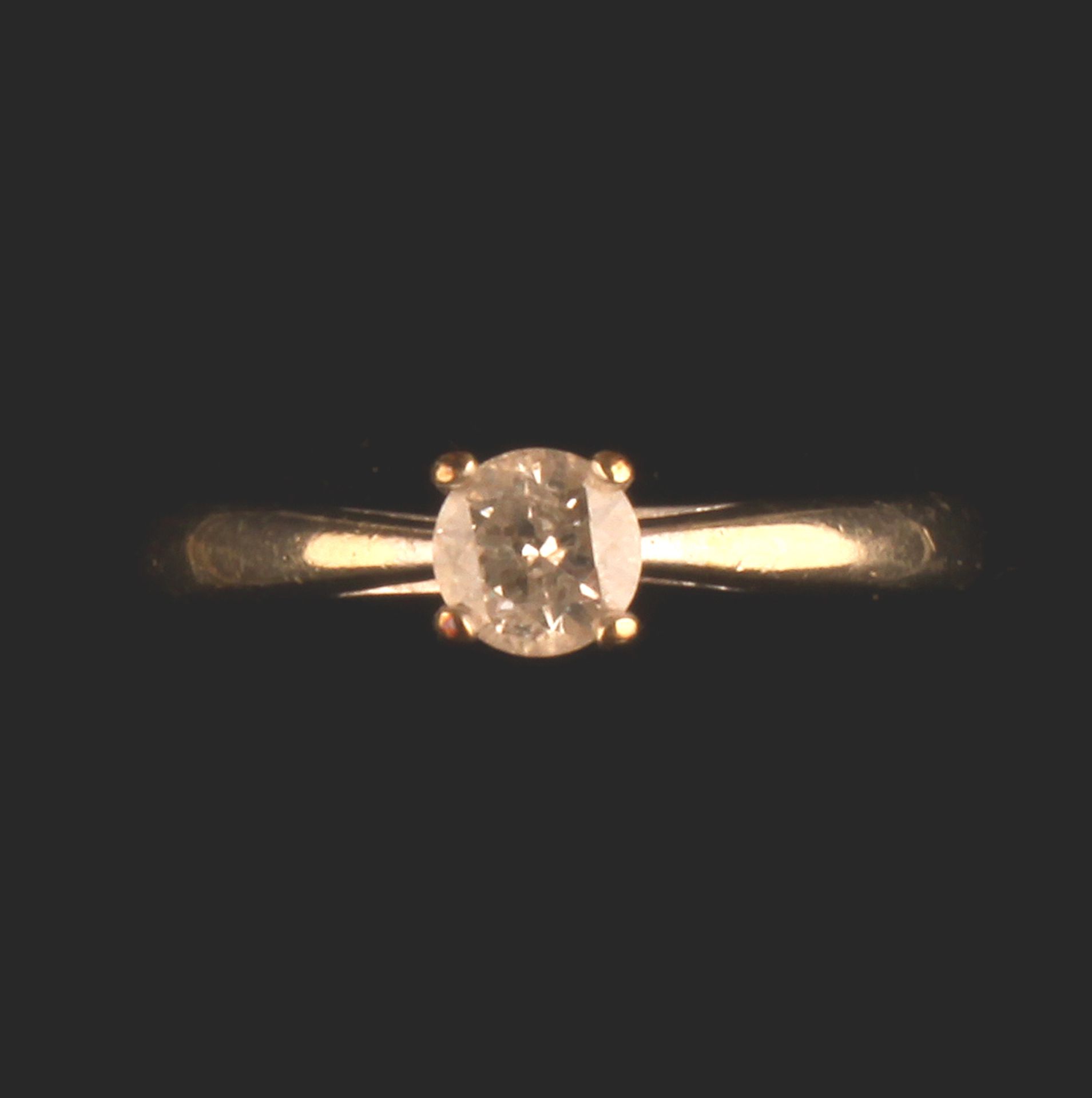 0.50ct DIAMOND SOLITAIRE RING SET IN 9ct GOLD SIZE Q - Image 3 of 5