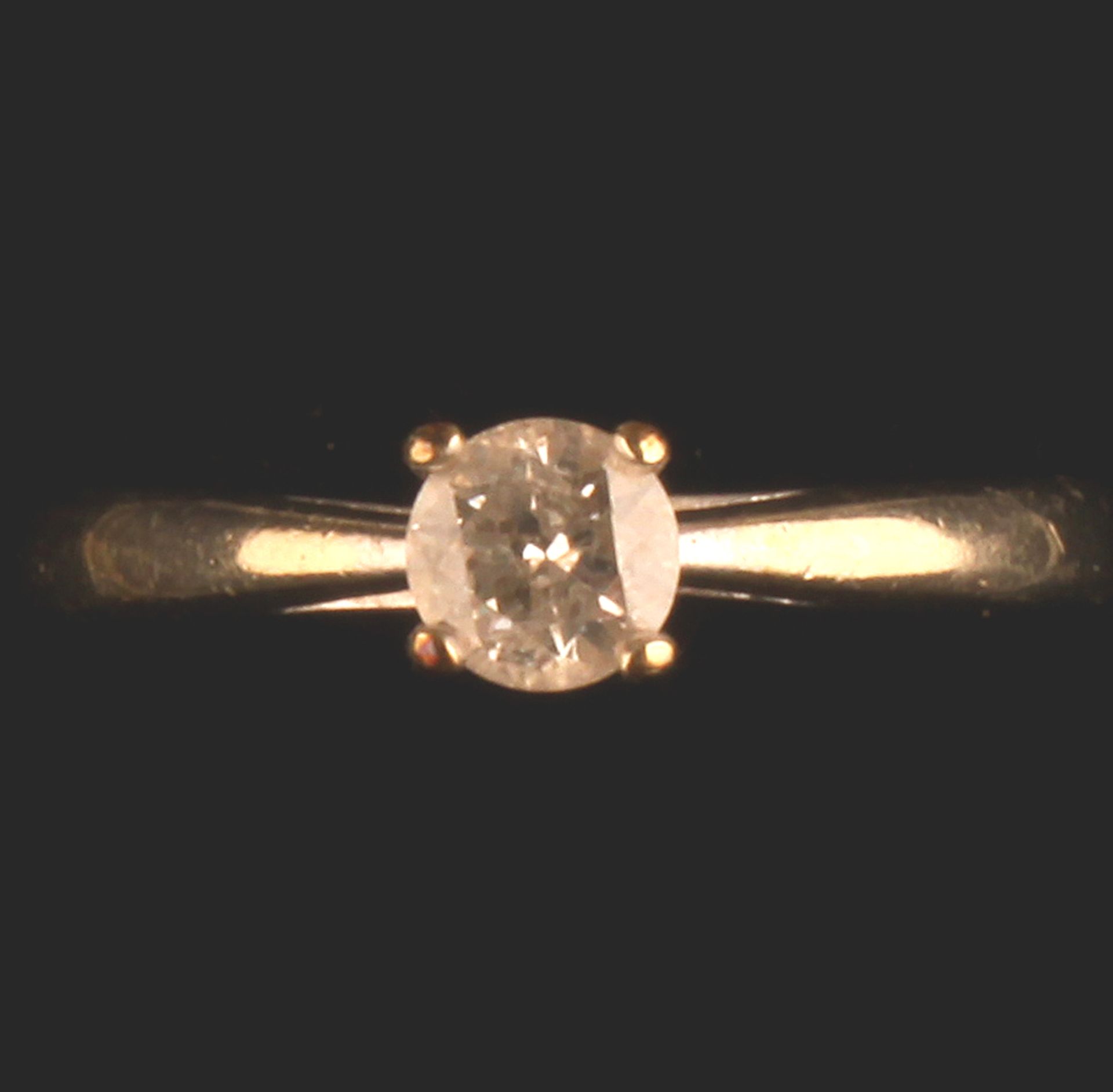 0.50ct DIAMOND SOLITAIRE RING SET IN 9ct GOLD SIZE Q - Image 2 of 5