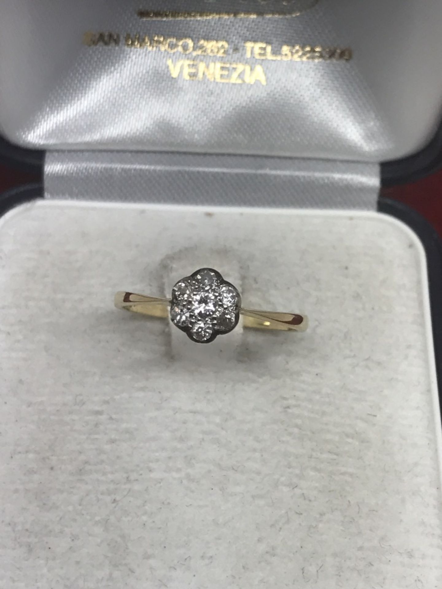 10ct GOLD DIAMOND CLUSTER RING