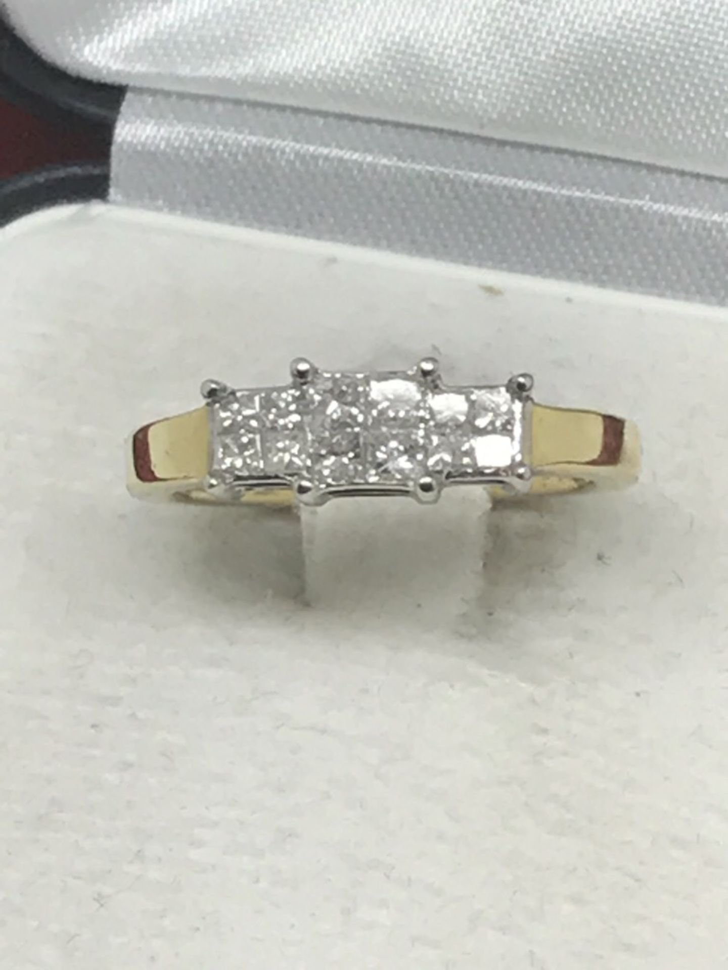 ART DECO STYLE 18ct GOLD DIAMOND RING