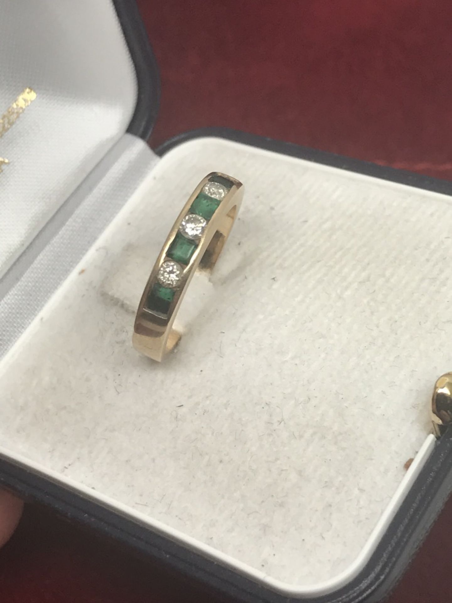 CHANEL SET 1/2 ETERNITY RING SET WITH EMERALDS & DIAMONDS