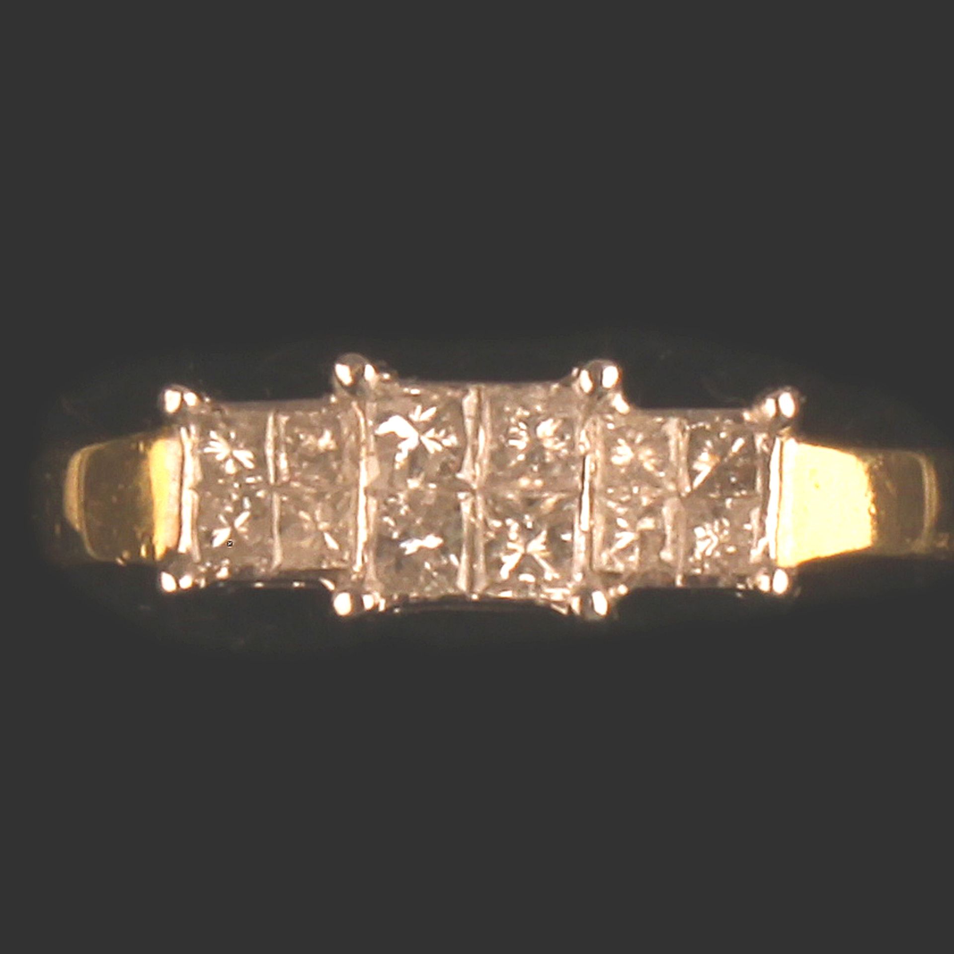 ART DECO STYLE 18ct GOLD DIAMOND RING - Image 3 of 5