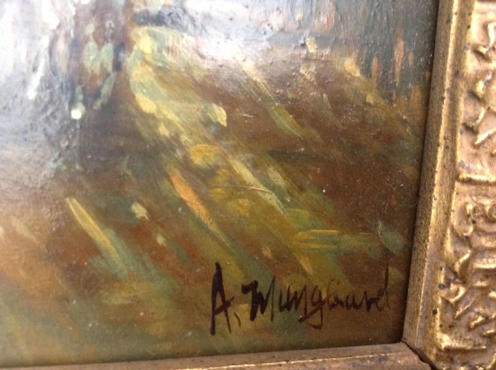 Original oil painting signed A Munghard.? - Image 3 of 4