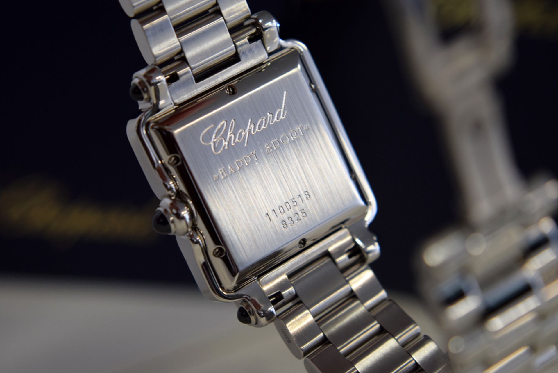 Chopard Happy Sport with *Floating Diamonds* and a Blue Sapphire Set Case - Image 10 of 15