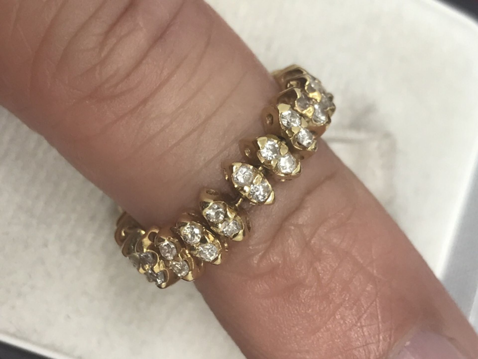 FLEXIBLE FULL DIAMOND ETERNITY RING TESTED AS AT LEAST 18ct GOLD