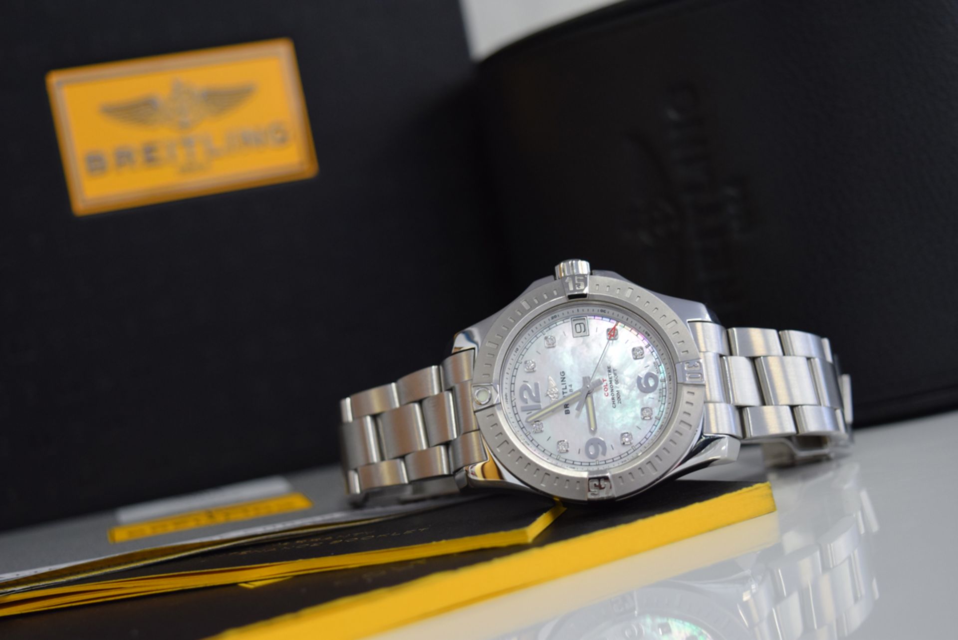 BREITLING COLT - STAINLESS STEEL - MOTHER of PEARL DIAMOND DIAL