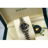 ROLEX 'LADY DATEJUST' 26MM - STEEL & 18K GOLD WITH DIAMOND DIAL