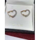 9ct GOLD HEART EARRINGS