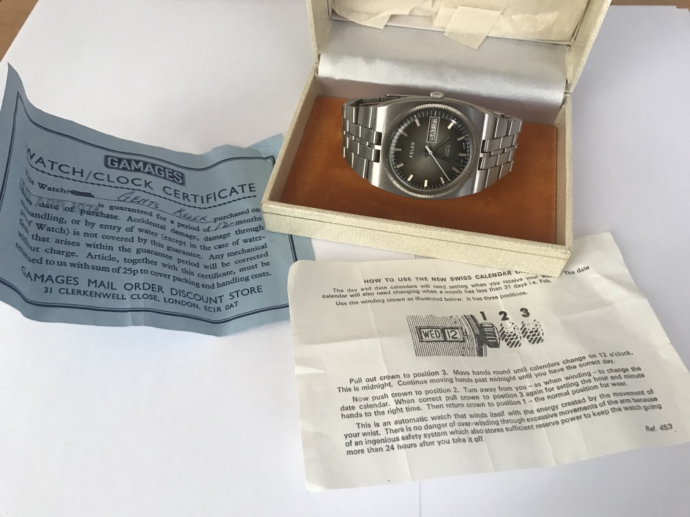 KELEK AUTOMATIC WATCH WITH BOX + PAPERS