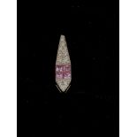 18ct WHITE GOLD PINK SAPPHIRE & DIAMOND PENDANT