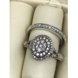 WHITE GOLD DIAMOND SET OF 2 RINGS