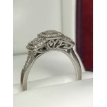 WHITE GOLD DIAMOND ENCRUSTED TRILOGY RING