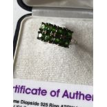 2.39ct CHROME DIOPSIDE SET SILVER RING